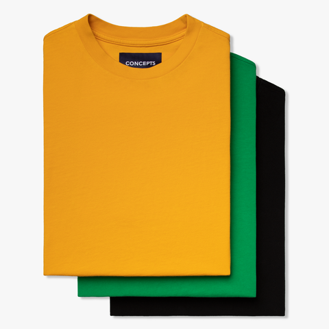 Concepts 3 Pack Tee (Sunlight/Green/Black)