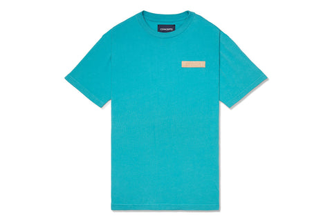 Concepts Leather Patch Tee (Aqua)