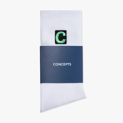 Concepts Random C Sock (White/Black/Green)