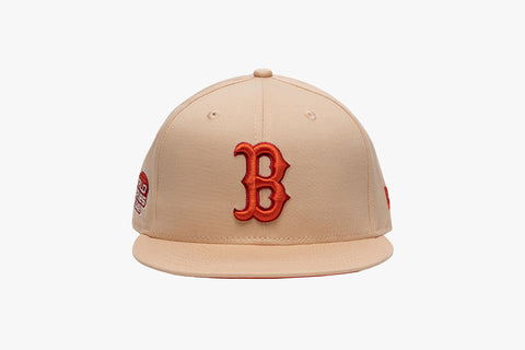 Concepts x New Era 59Fifty Boston Red Sox Fitted Hats (Mango/Mocha)