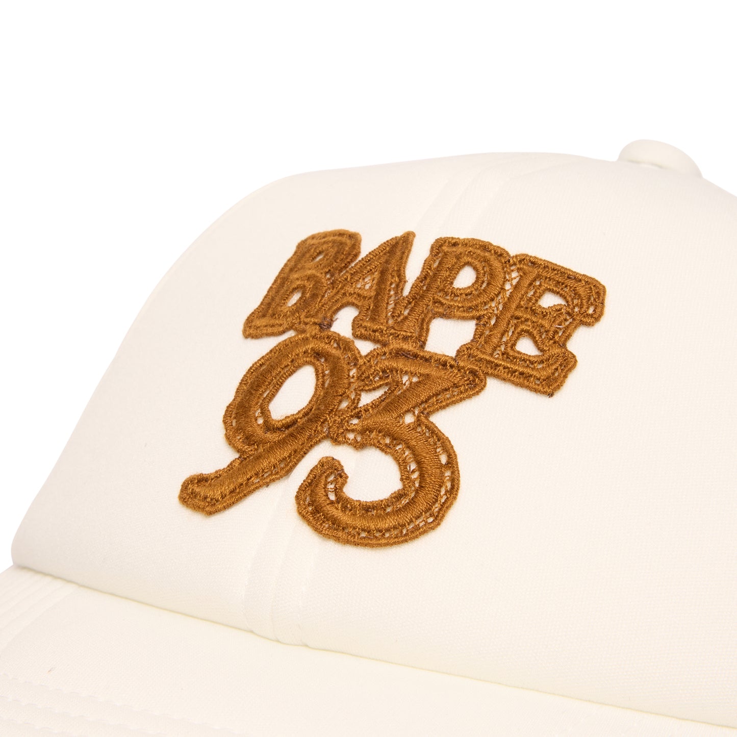 A Bathing Ape Line Camo Jacquard Mesh Blocking Logo Cap (Ivory)