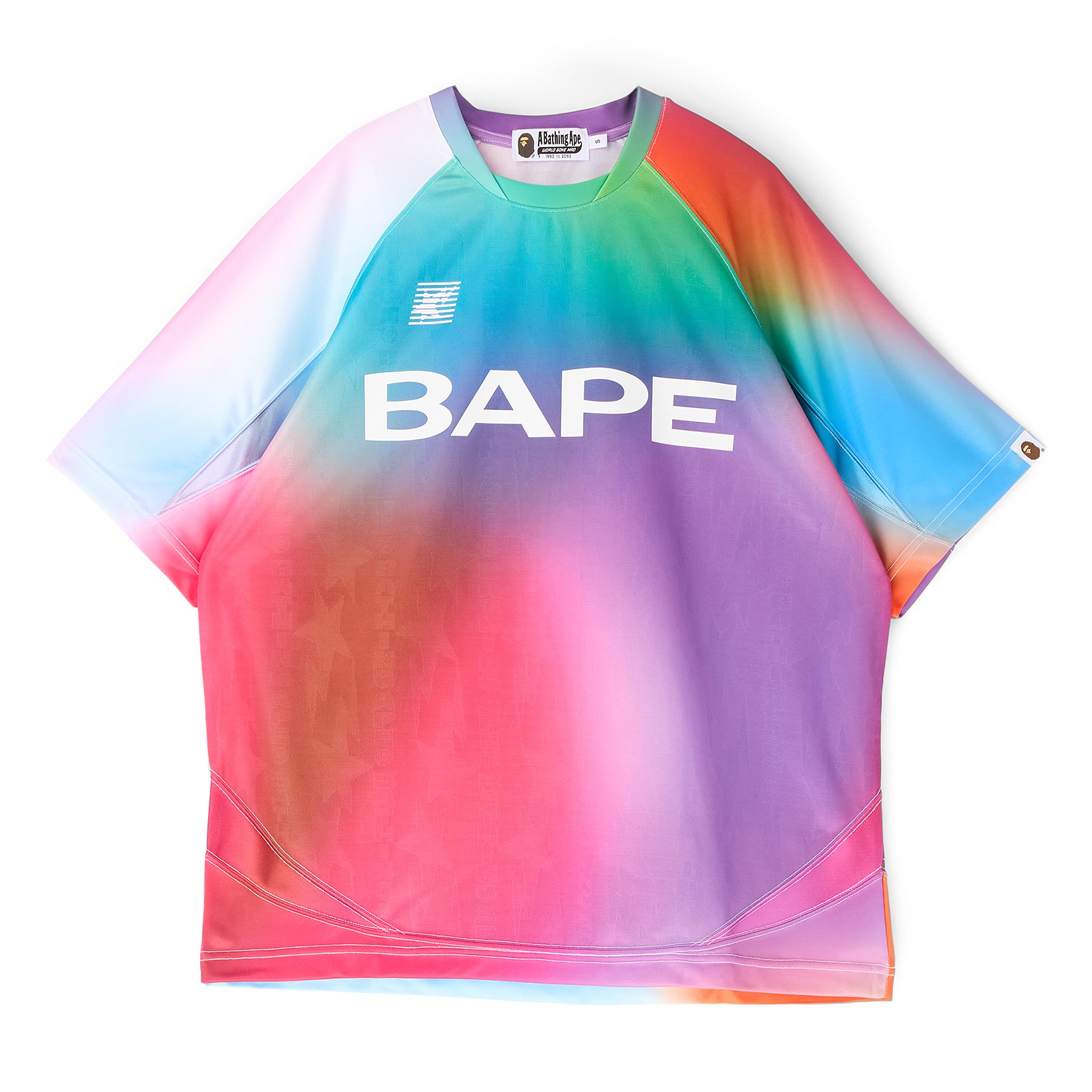 A Bathing Ape Tie Dye Sta Stripe Pattern Relaxed Fit Football