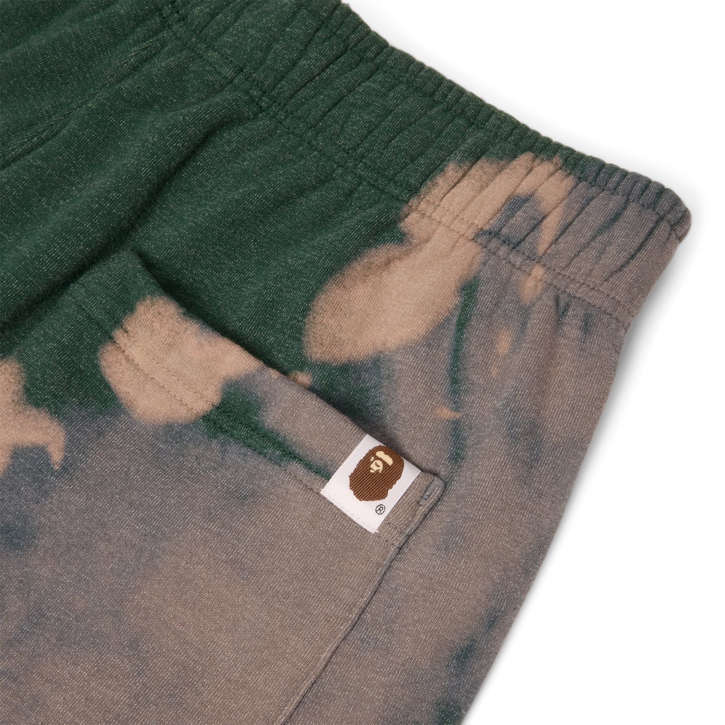 A Bathing Ape Hand Dye Relaxed Fit Sweat Shorts (Green)