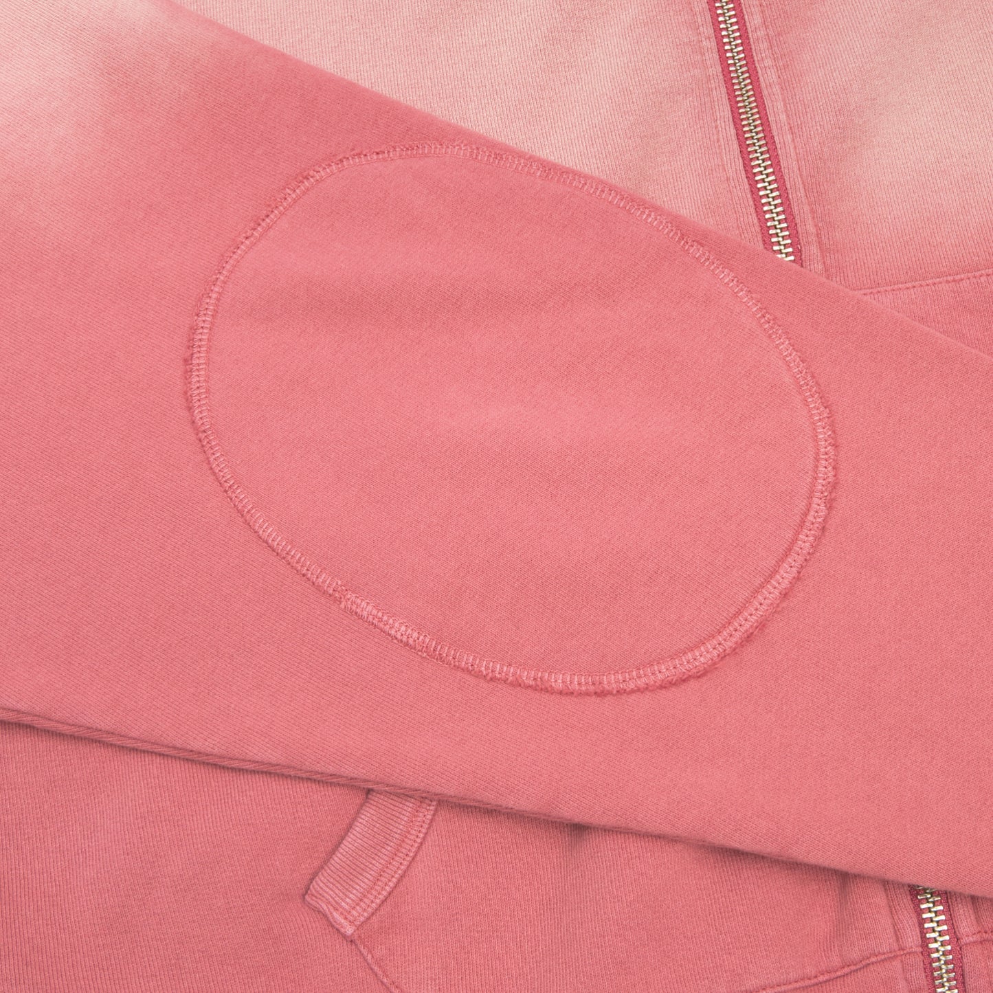 Brain Dead Padded Elbow Zip-Up Hoodie (Brick)