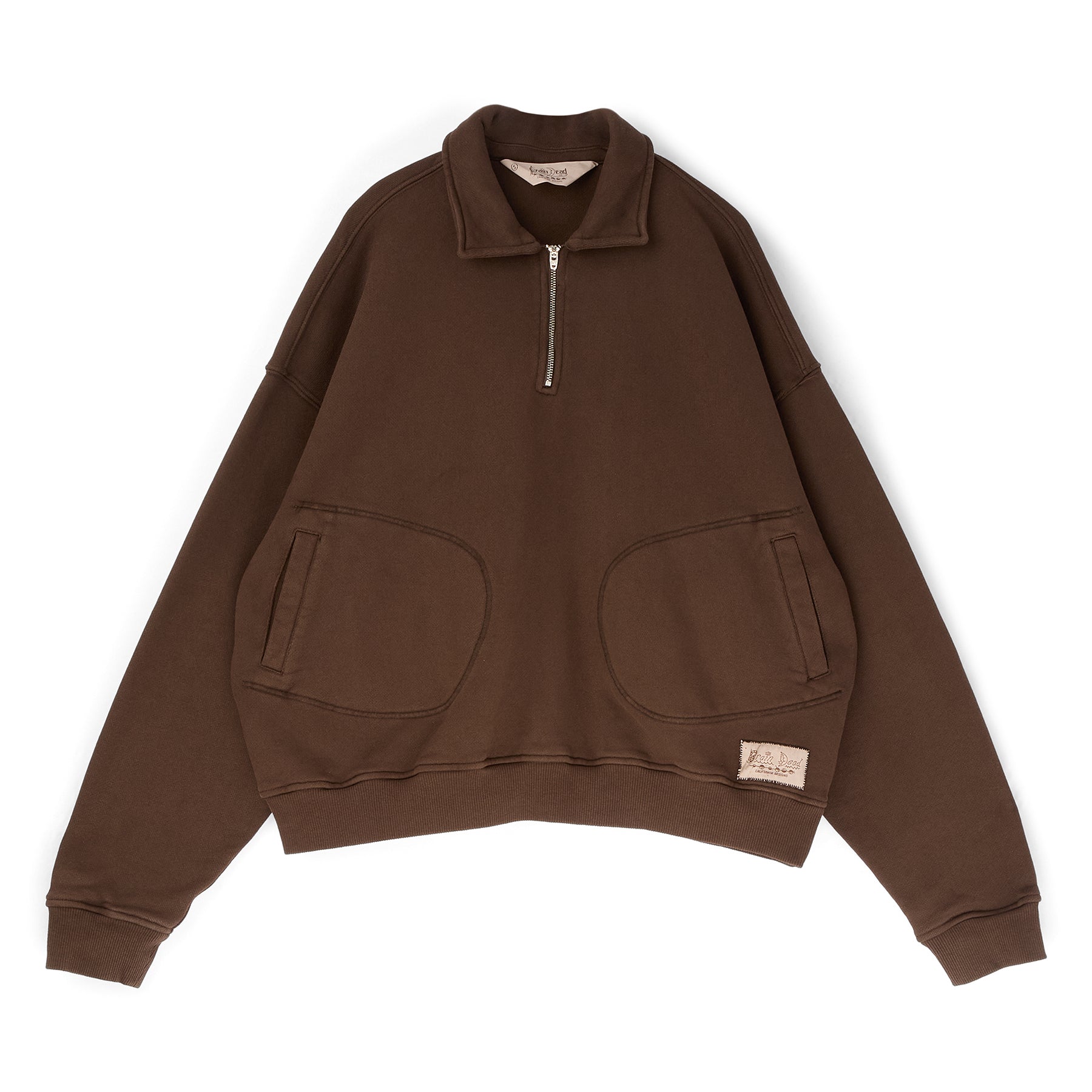 【美品】Brain Dead オールインワン Brain Dead Half Zip Collared Sweatshirt (Brown) – CNCPTS