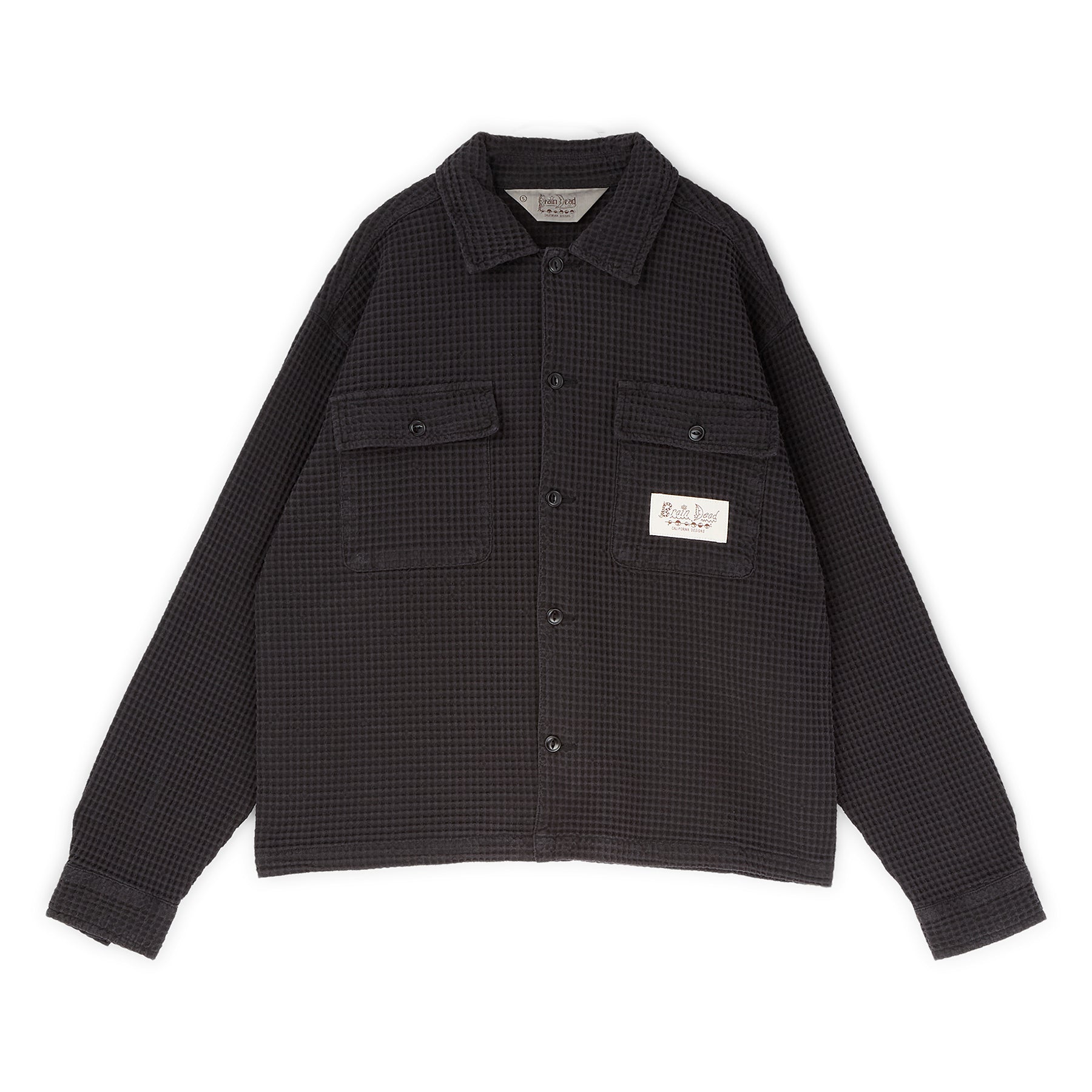 Brain Dead Waffle Button Front Shirt (Black) – CNCPTS