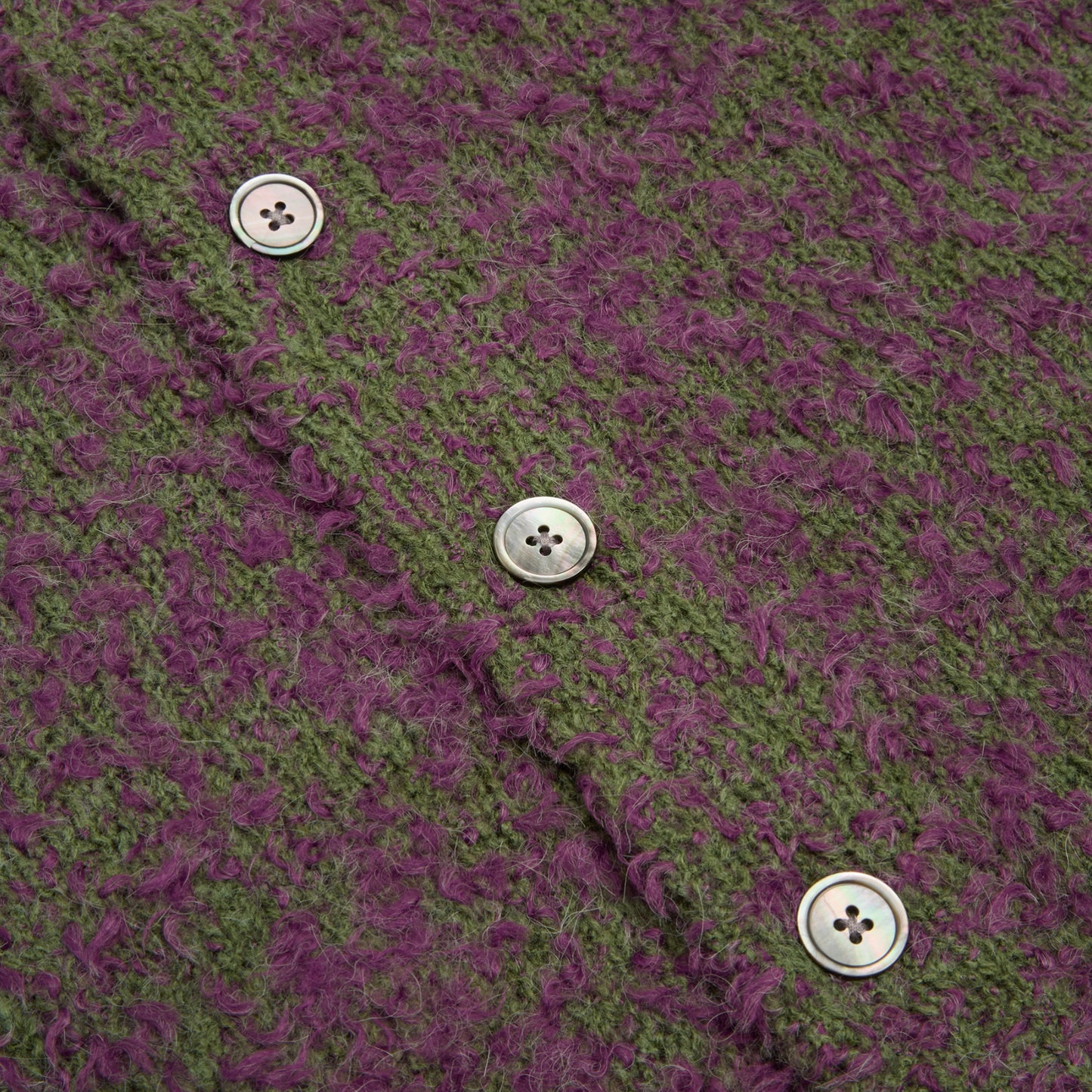 Stussy Textured Cardigan (Purple/Green)