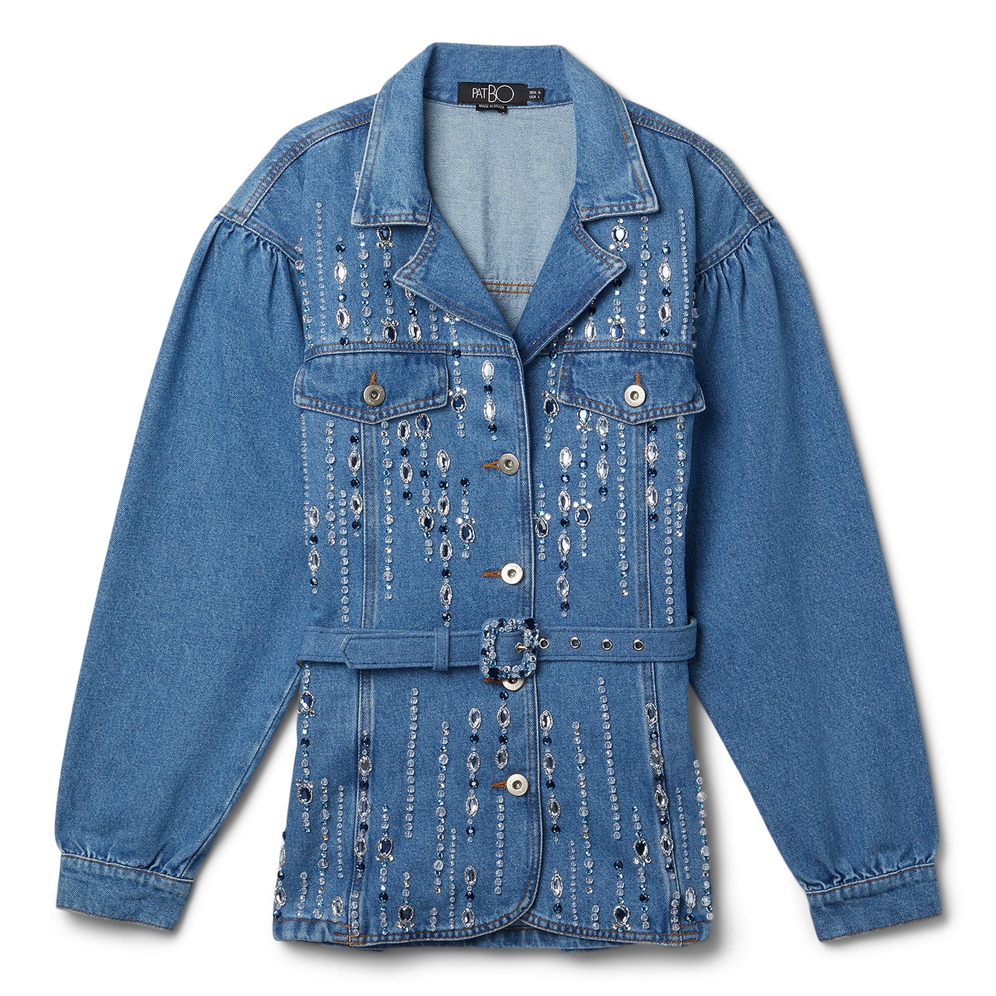 PatBO Hand-Beaded Denim Jacket (Denim)