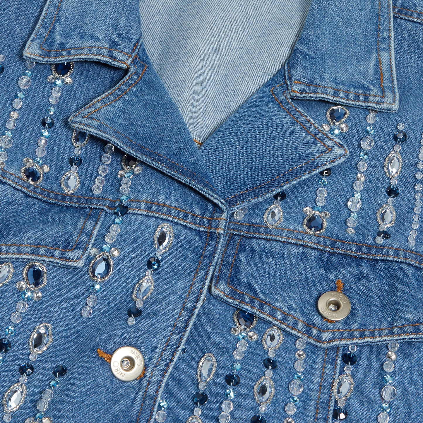 PatBO Hand-Beaded Denim Jacket (Denim)