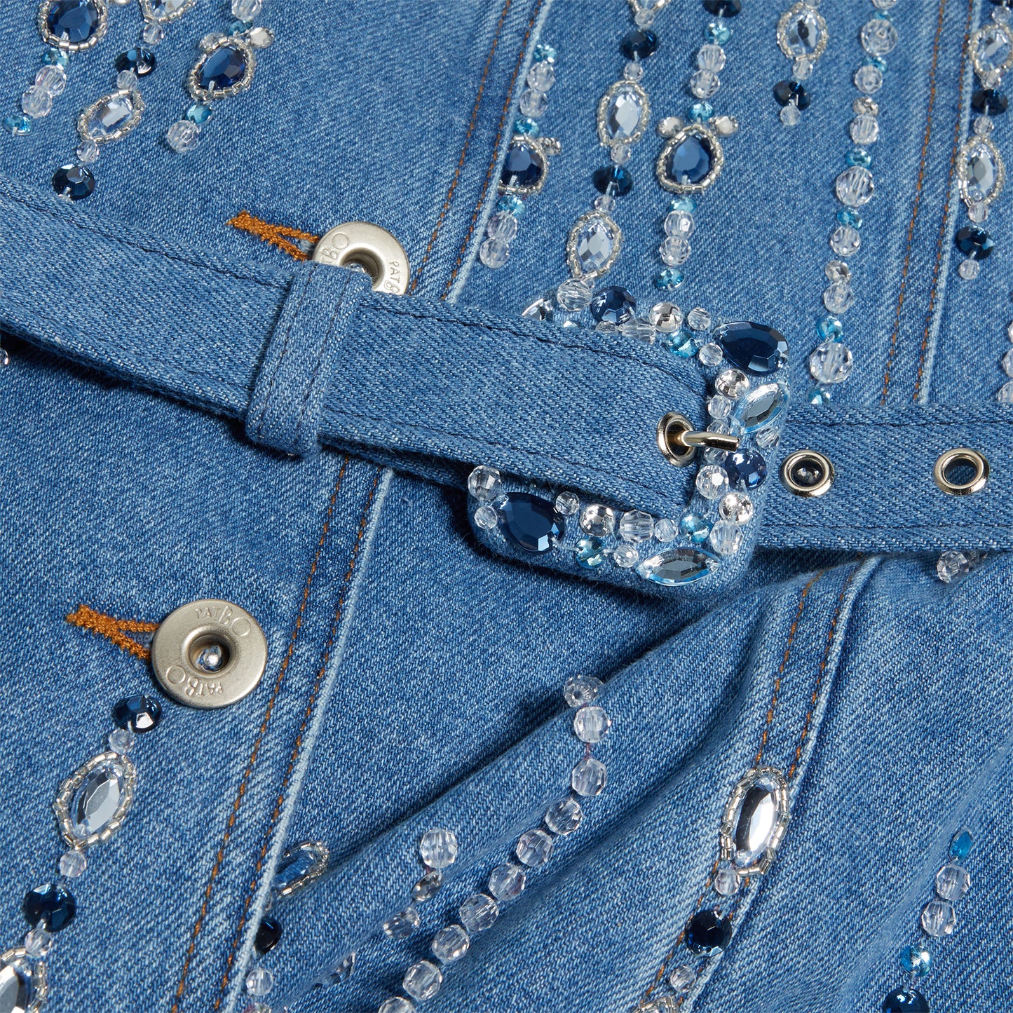 PatBO Hand-Beaded Denim Jacket (Denim)