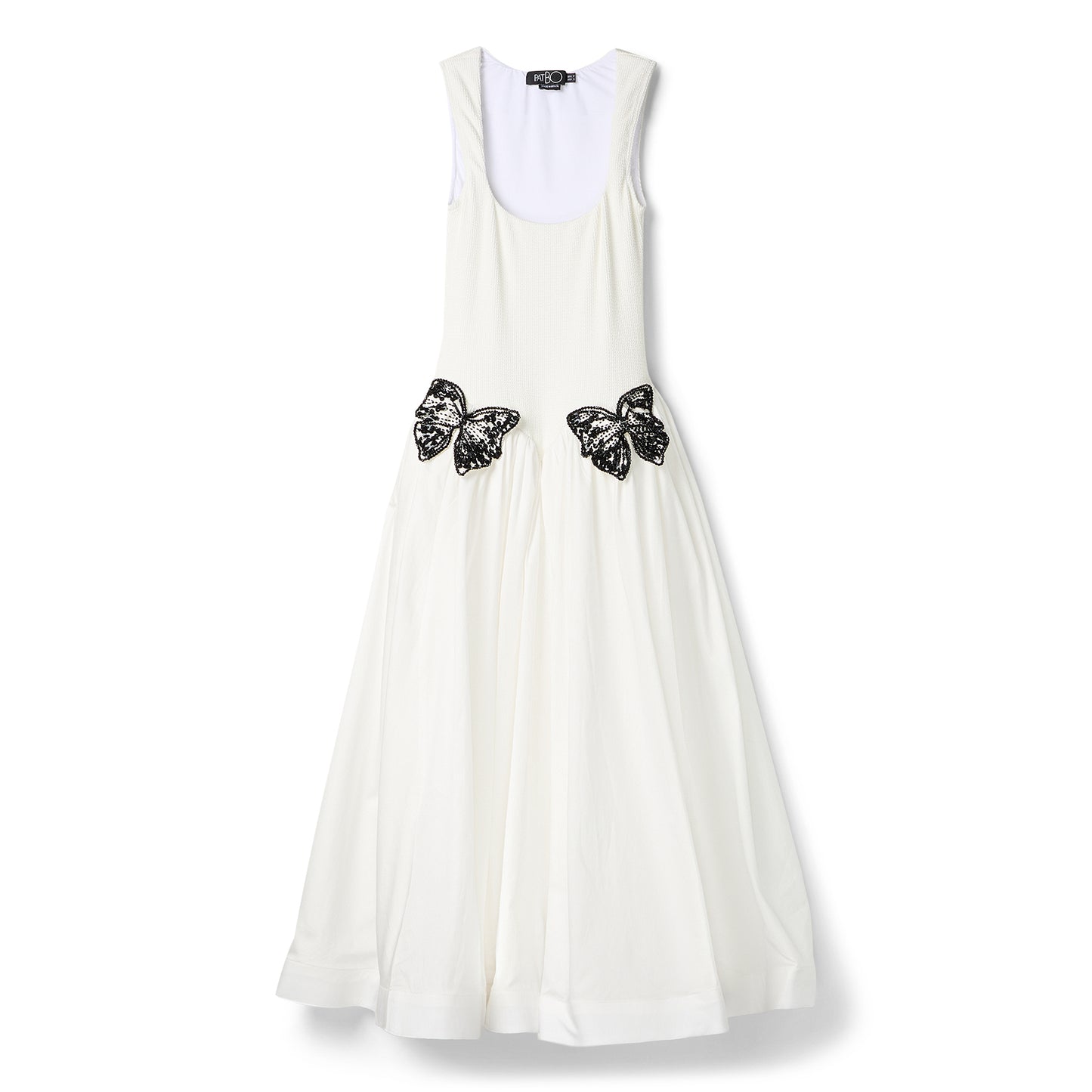 PatBO Merian Knit Midi Dress (Off White)