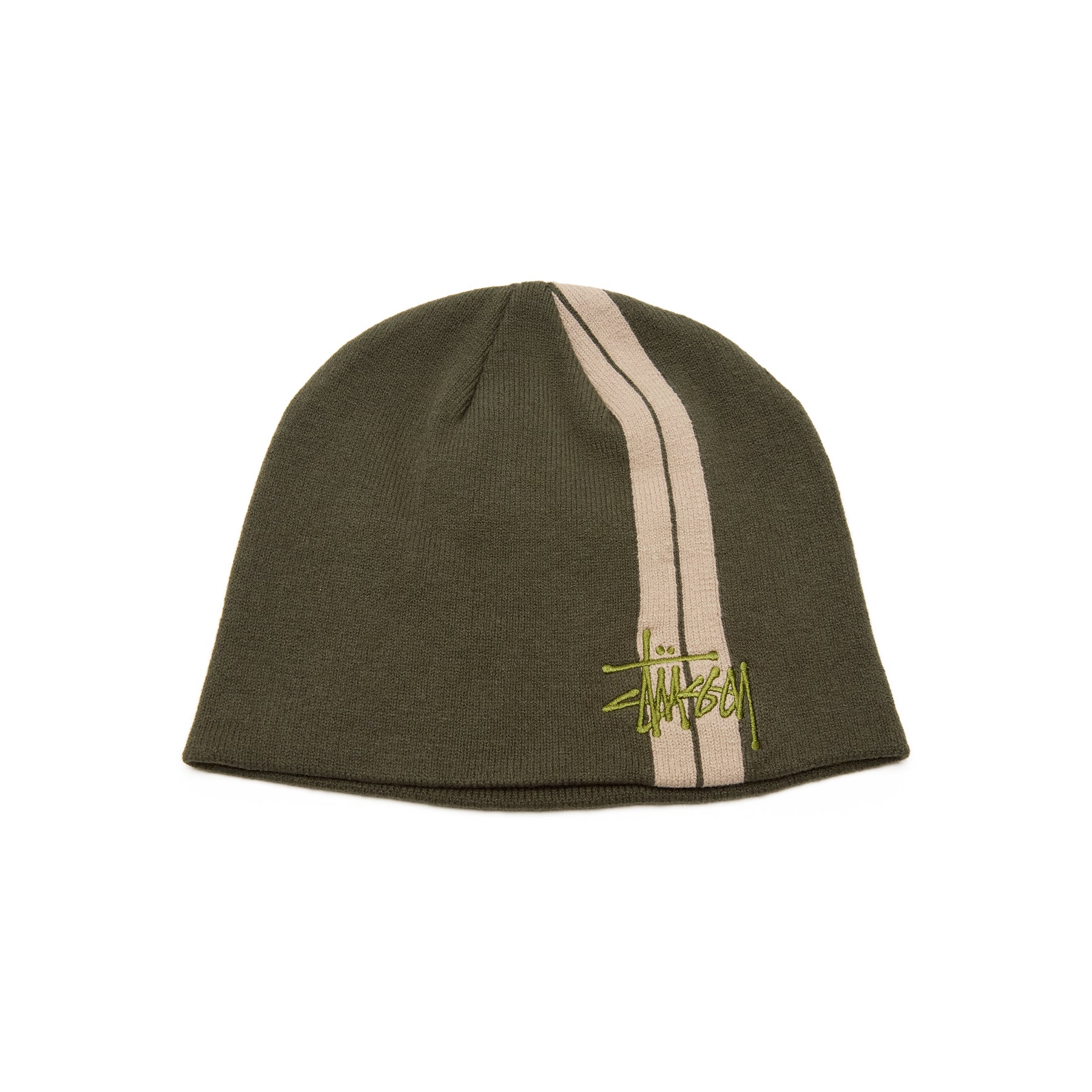 Stussy Double Stripe Skullcap (Olive) – CNCPTS