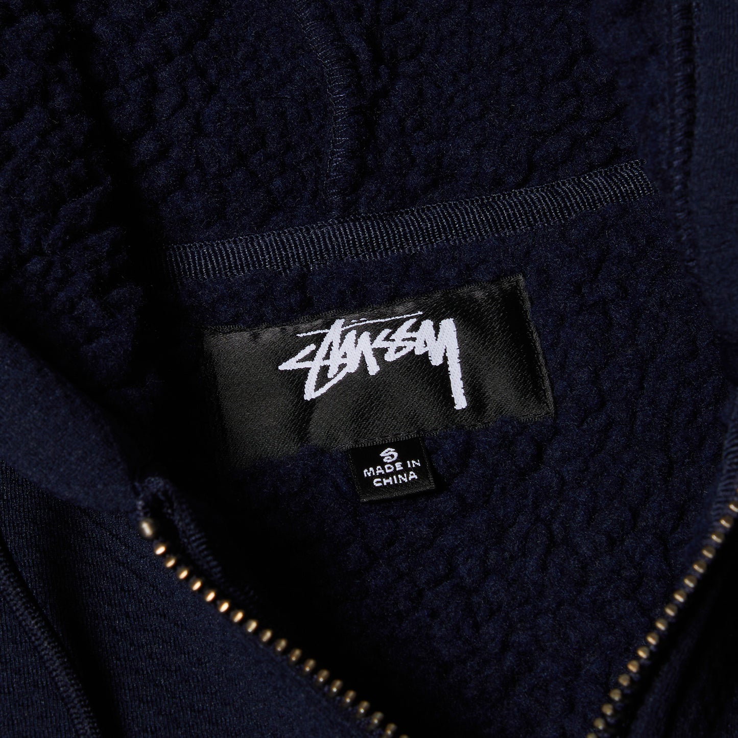 Stussy Bonded Sherpa Lined Hoodie (Blue)