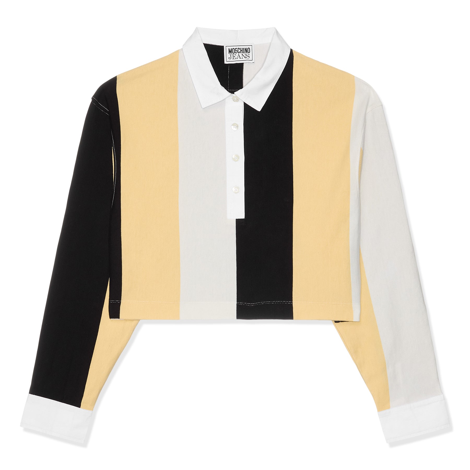 Moschino Jeans Cropped Stripe Pullover (Multi Ivory) – CNCPTS 