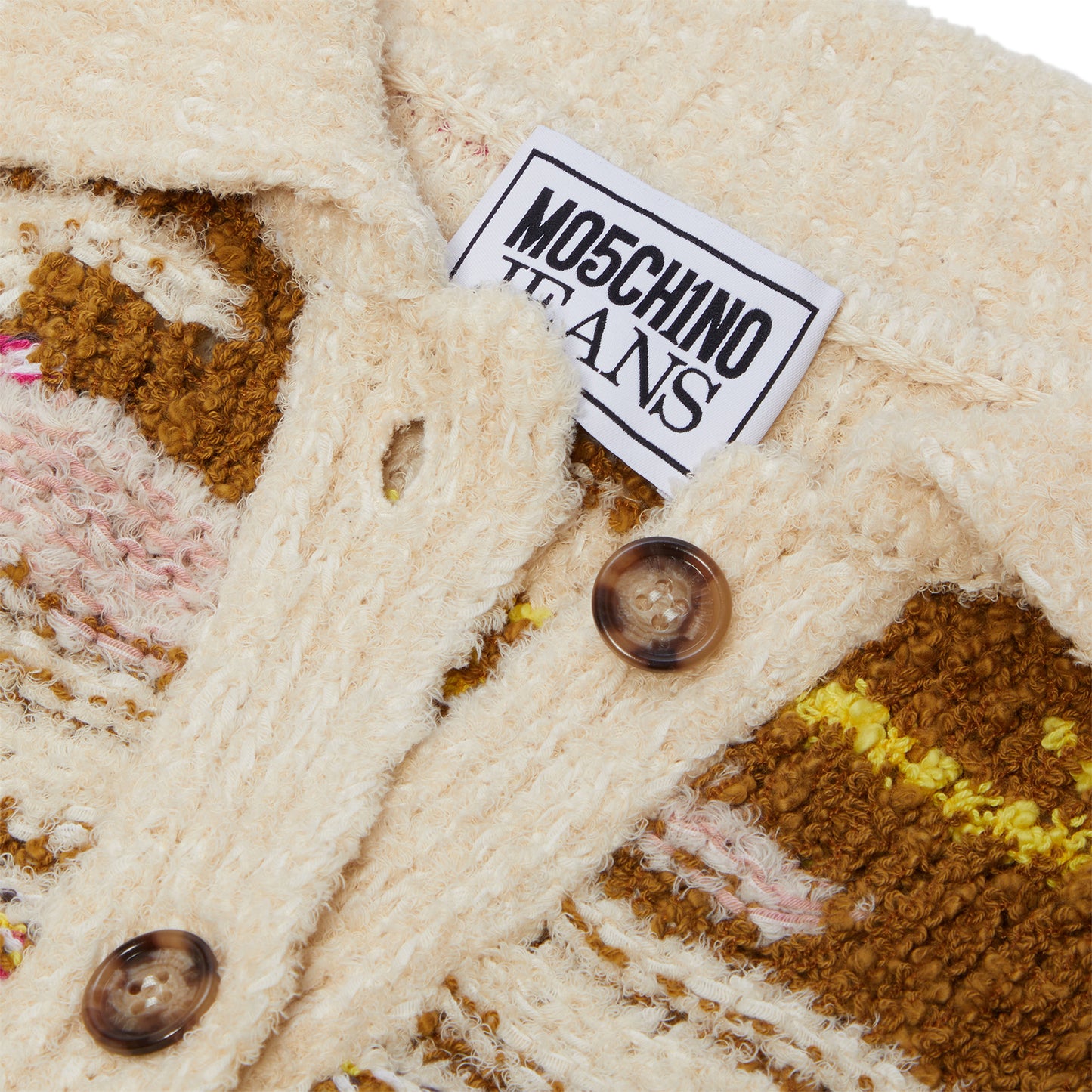 Moschino Jeans Cropped Sweater (Brown/White)