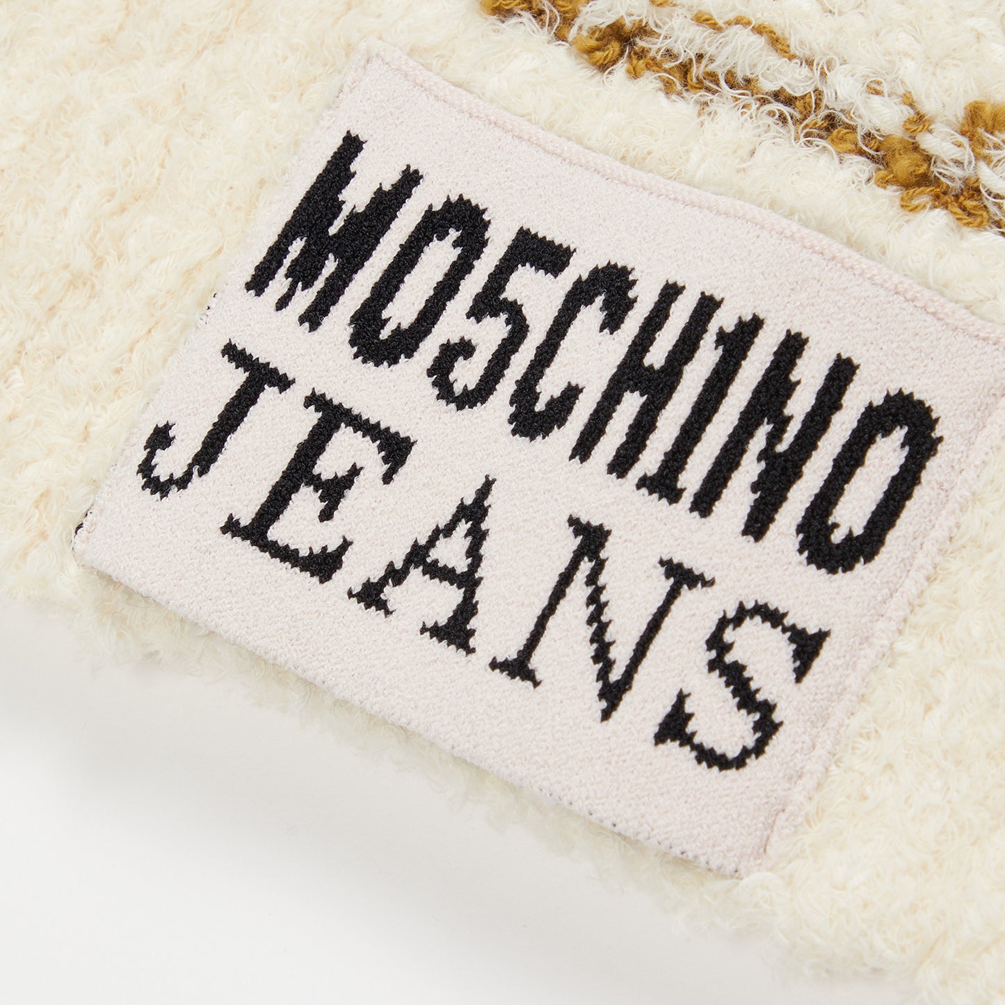 Moschino Jeans Knit Sweater Top (Brown/White)