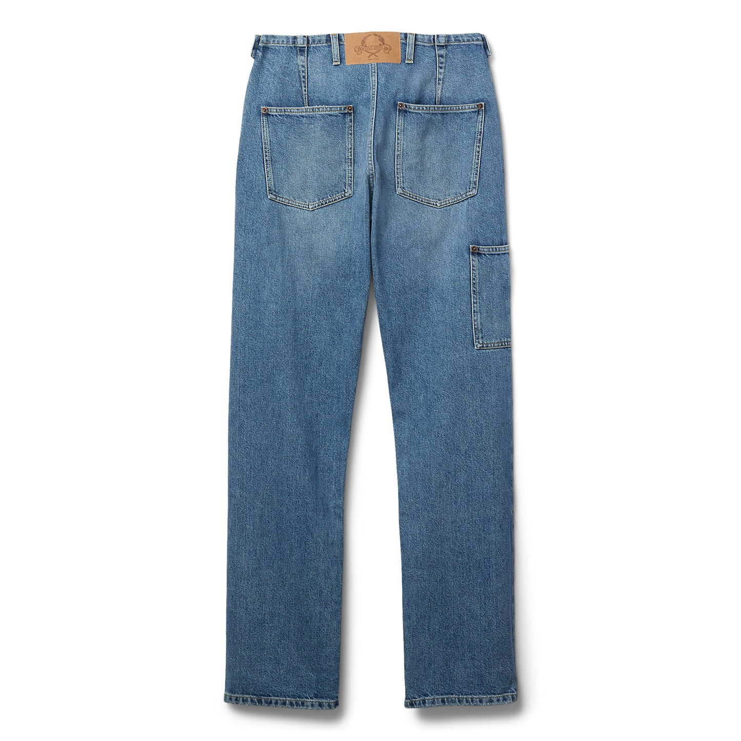 Moschino Crown Logo Denim Pants (Blue)