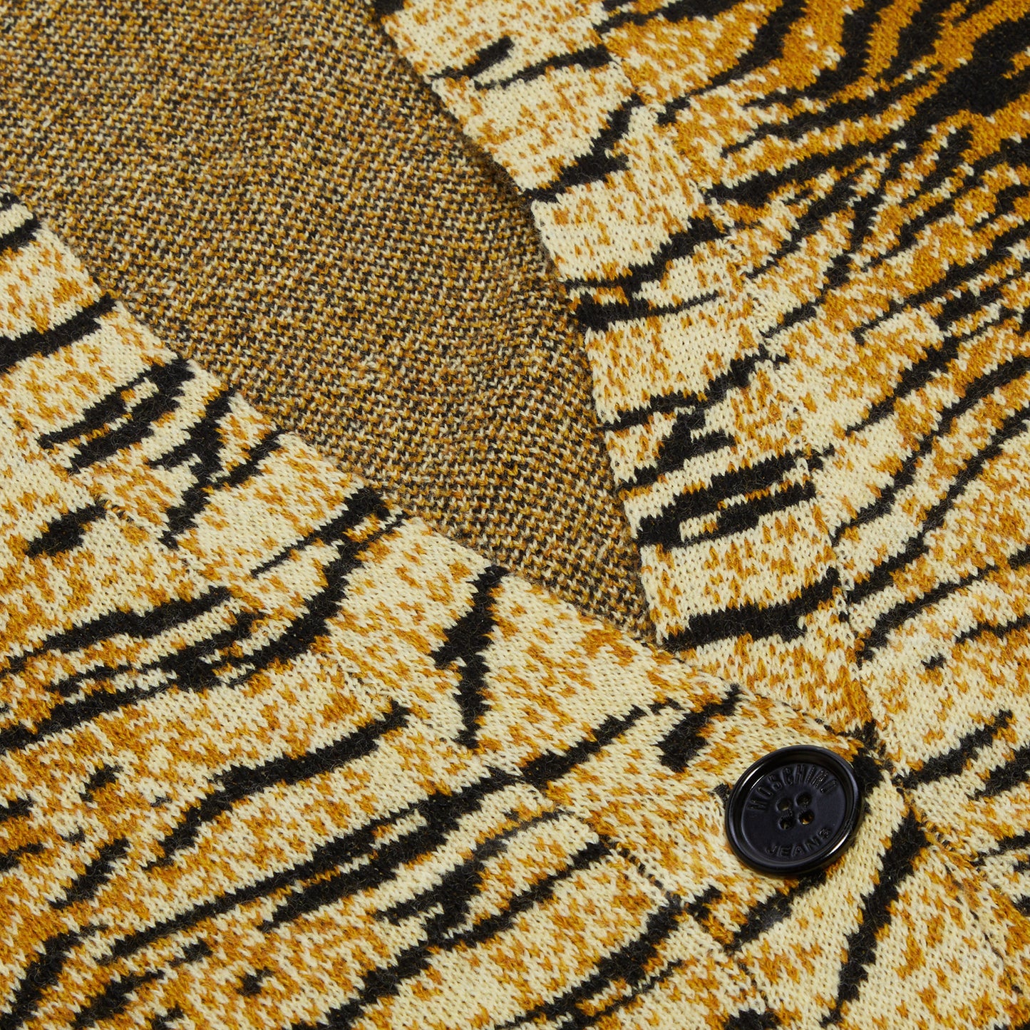 Moschino Jeans Animal Print Long Cardigan (Brown/Black)