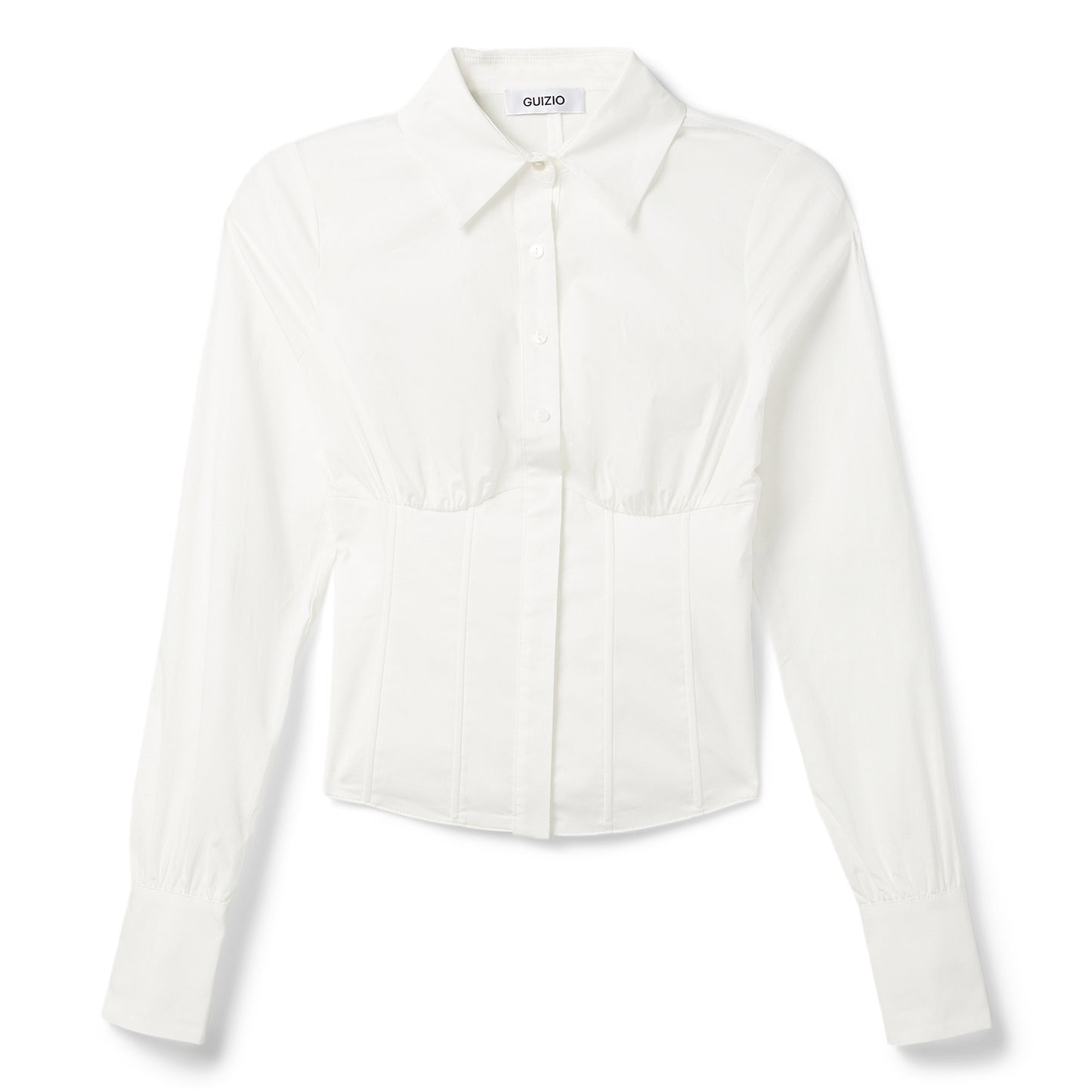 Danielle Guizio Elodie Lace Back Shirt (White)