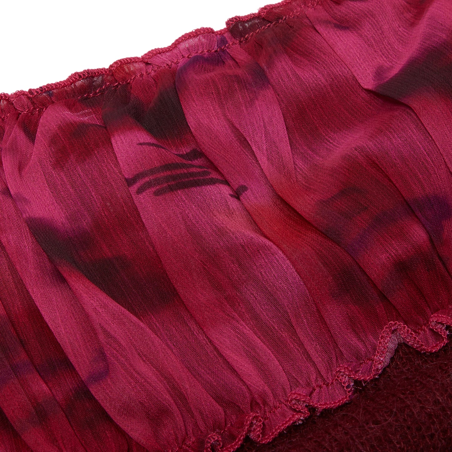 Danielle Guizio Ruched Chiffon Knit Tank (Pink)