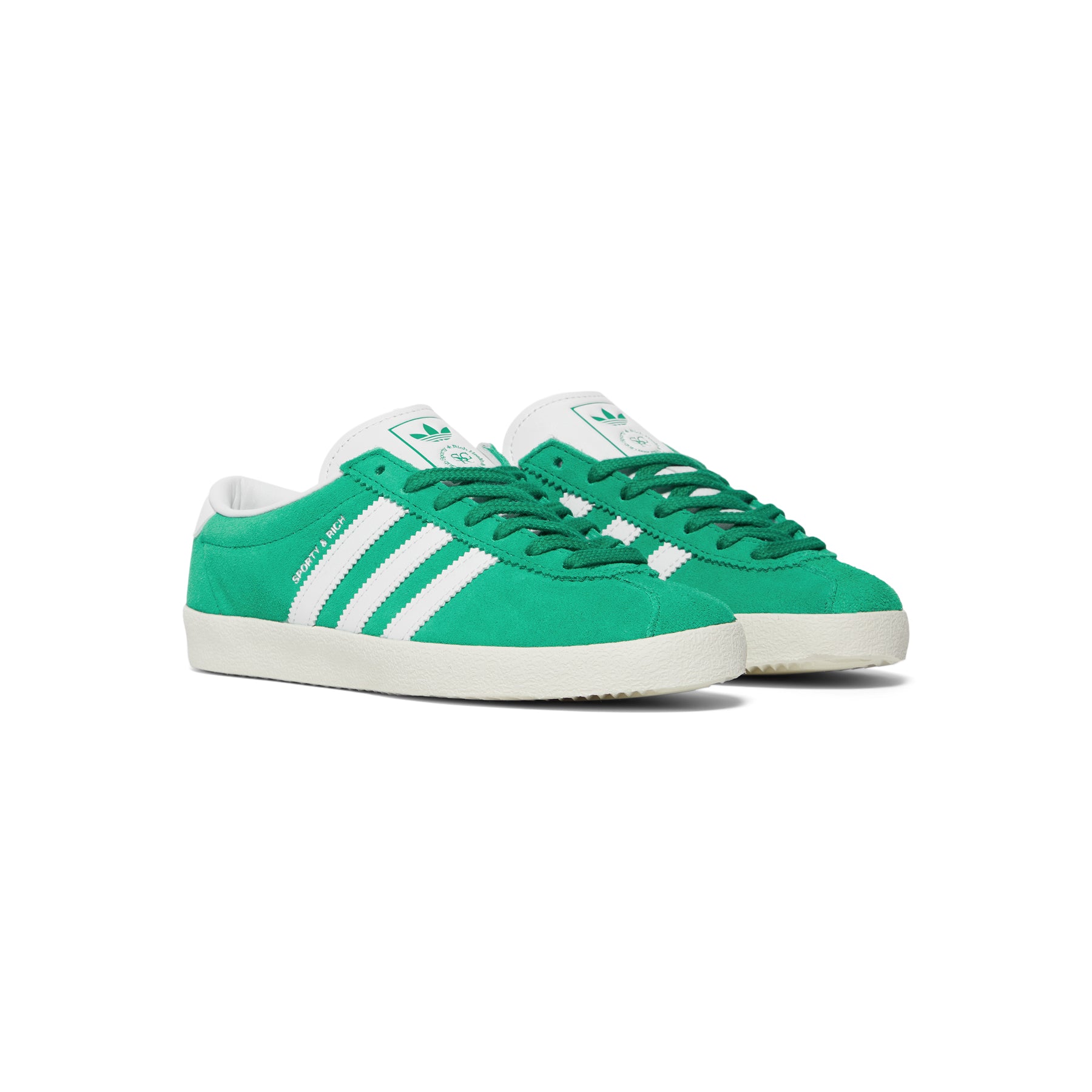 Sporty & Rich x adidas Blanc Sneakers (Court green/Cloud white/Off white)