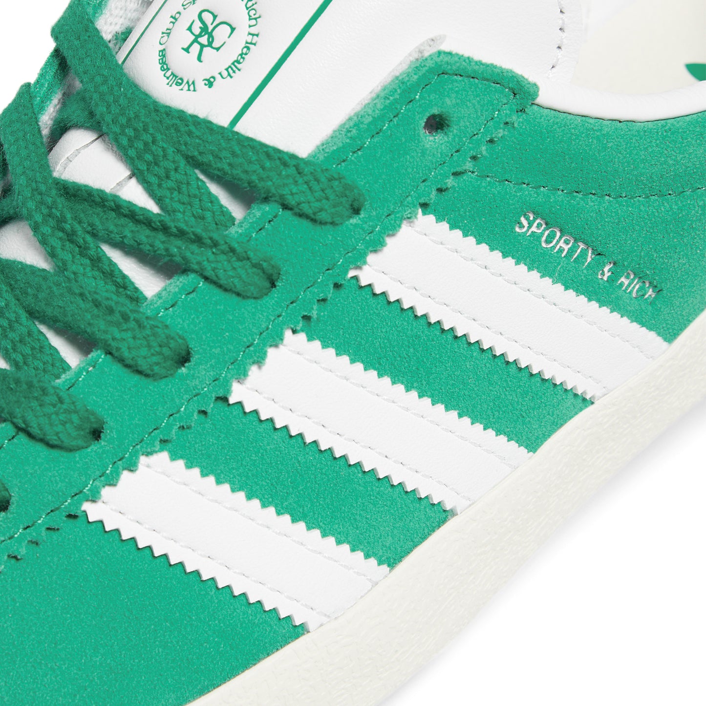 Sporty & Rich x adidas Blanc Sneakers (Court green/Cloud white/Off white)