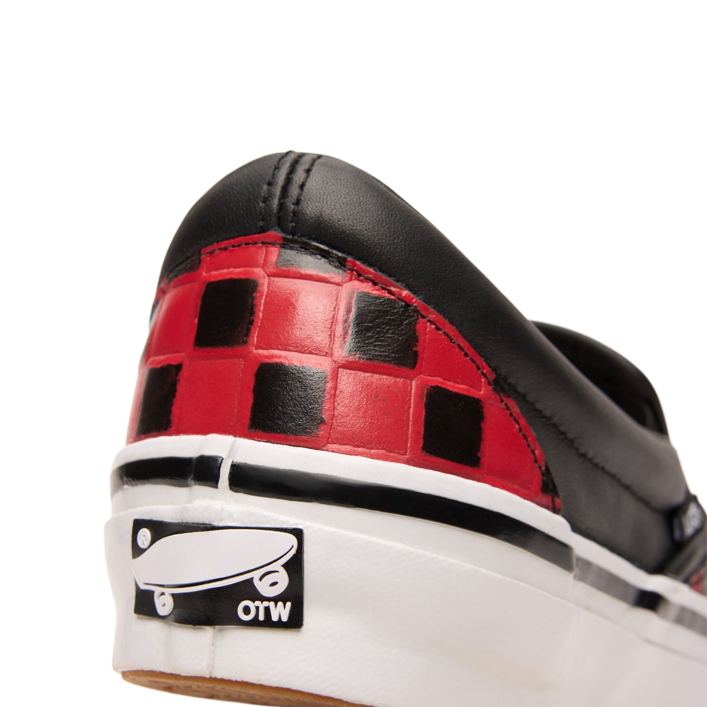 Vans OTW Classic Slip-On 98 Vibram (Leather Check Black/Racing Red)