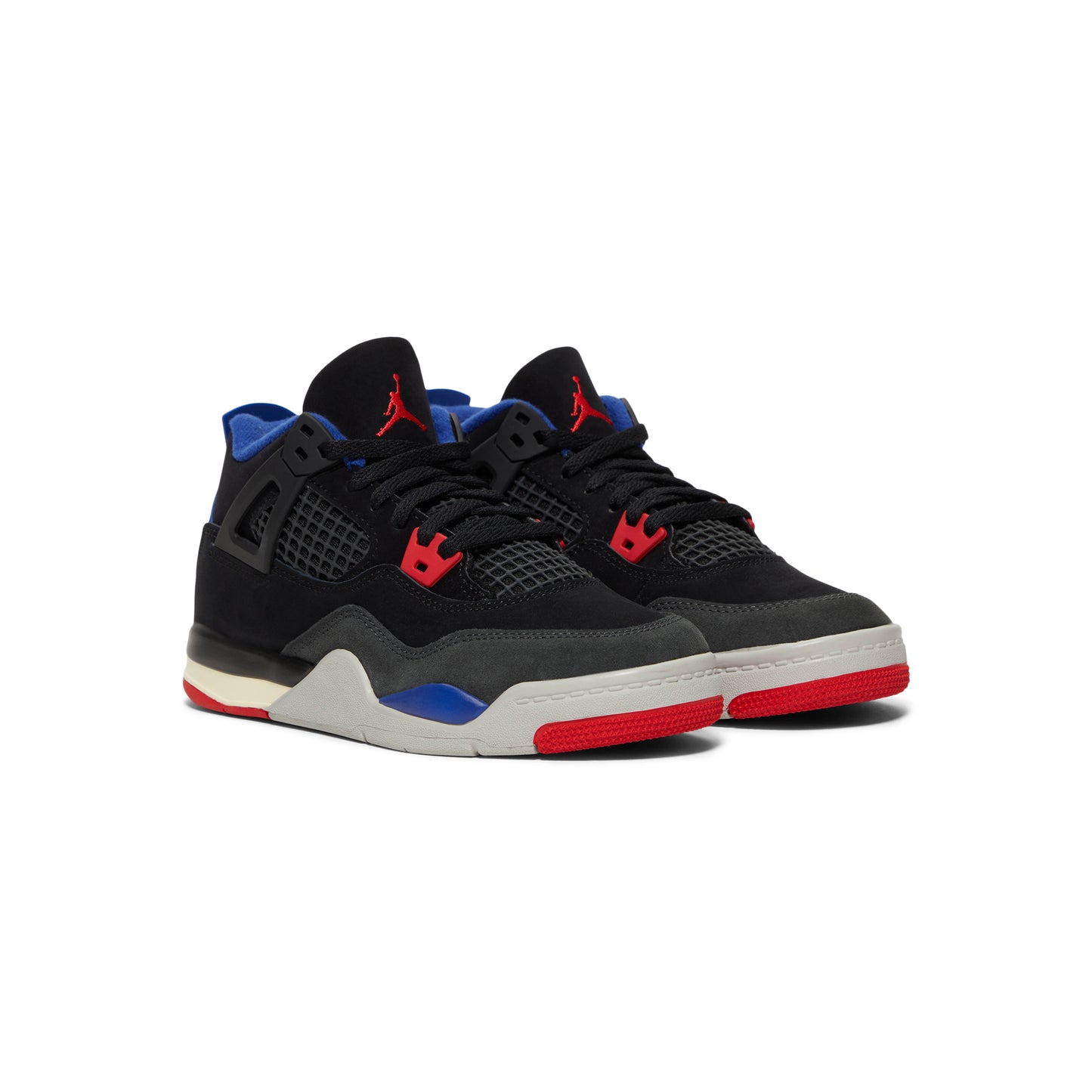 Nike Jordan 4 Retro OG Kids PS (Black/Fire Red/Deep Royal Blue)