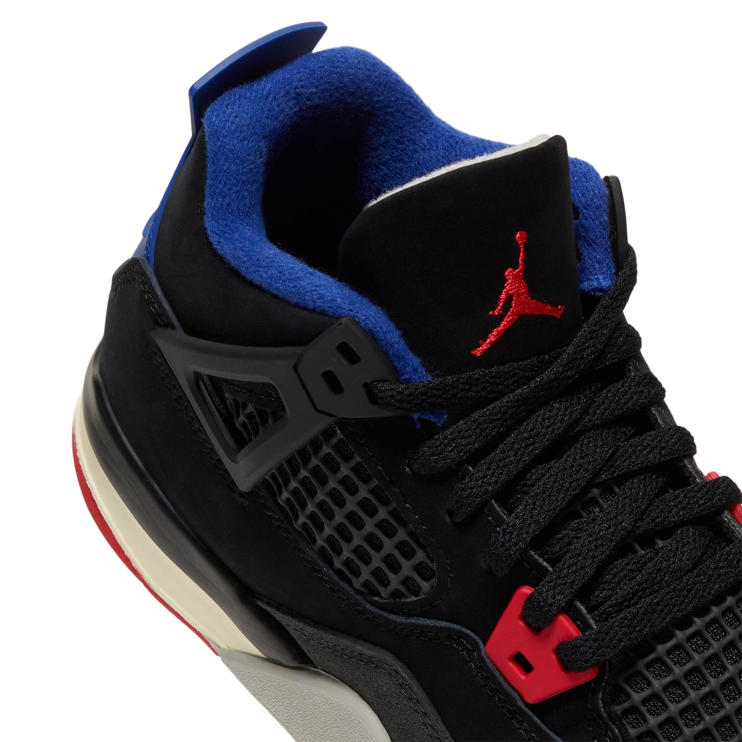Nike Jordan 4 Retro OG Kids PS (Black/Fire Red/Deep Royal Blue)
