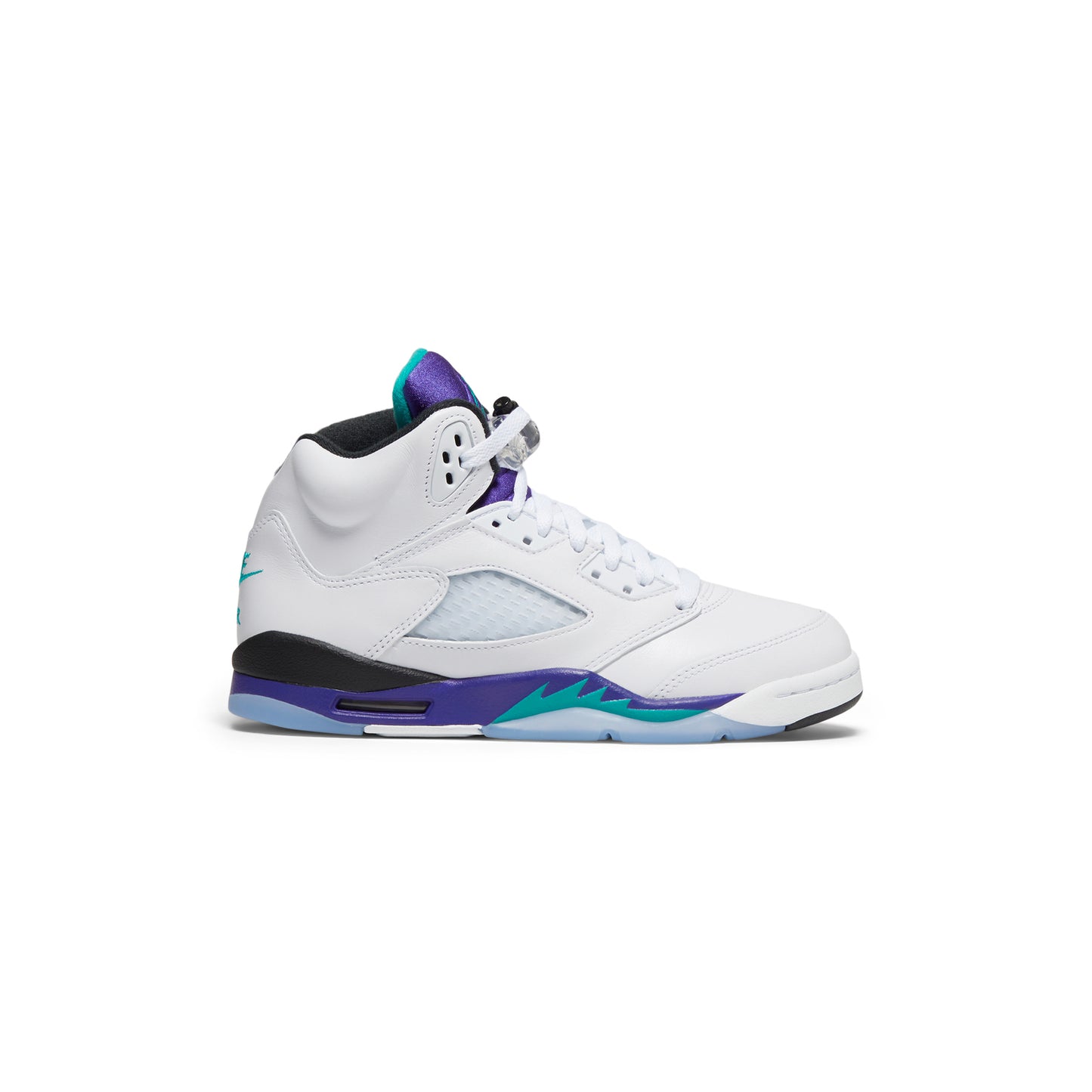 Air Jordan 5 Retro OG Kids (White/New Emerald/Grape Ice/Black)