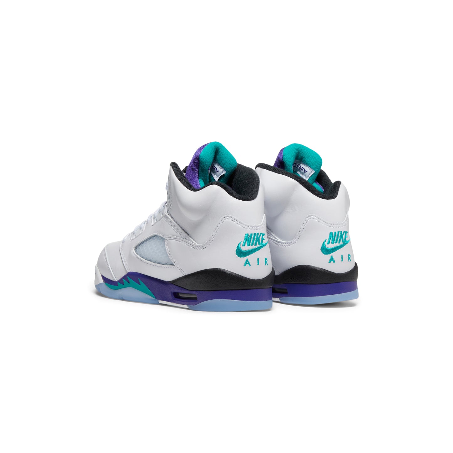 Air Jordan 5 Retro OG Kids (White/New Emerald/Grape Ice/Black)