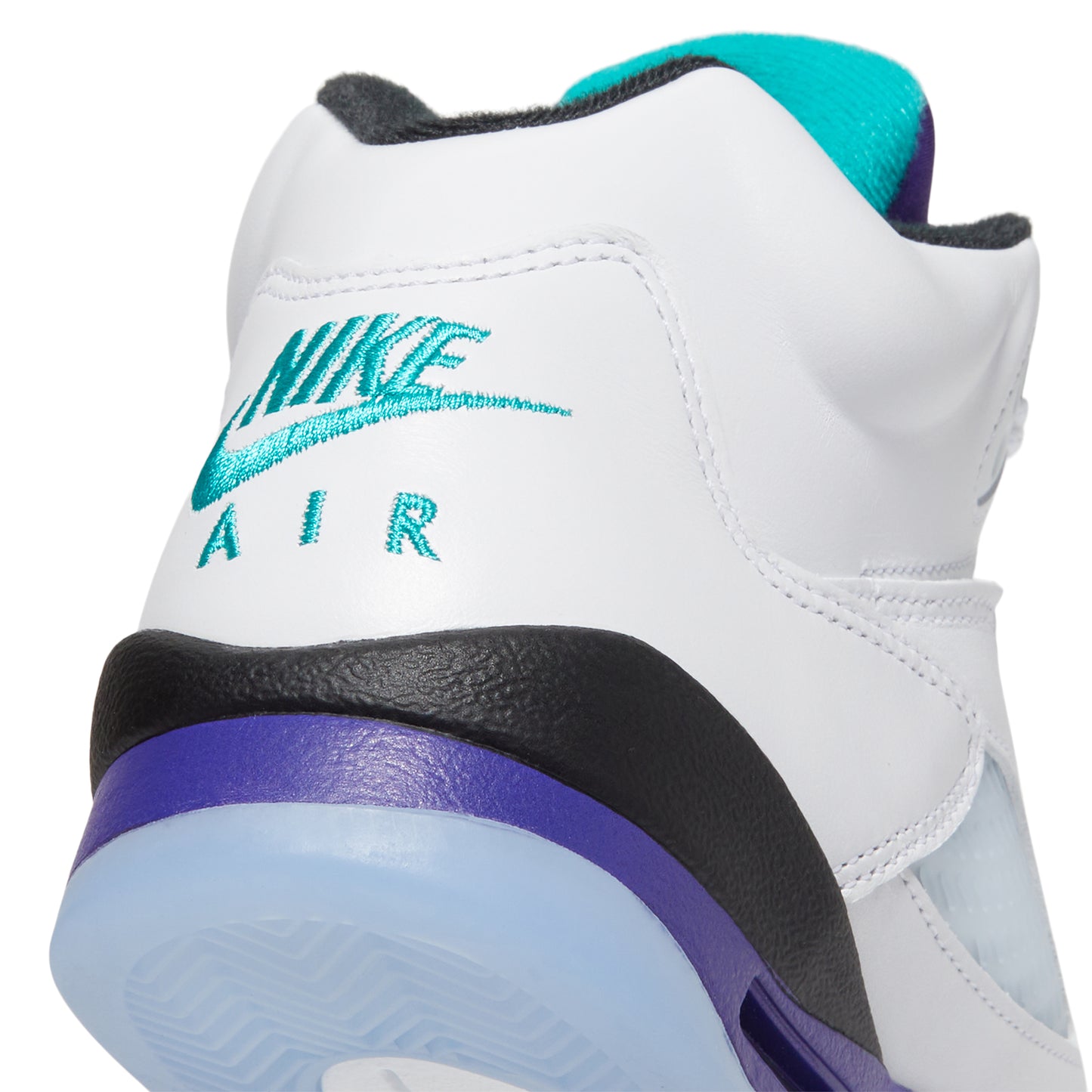 Air Jordan 5 Retro OG Kids (White/New Emerald/Grape Ice/Black)