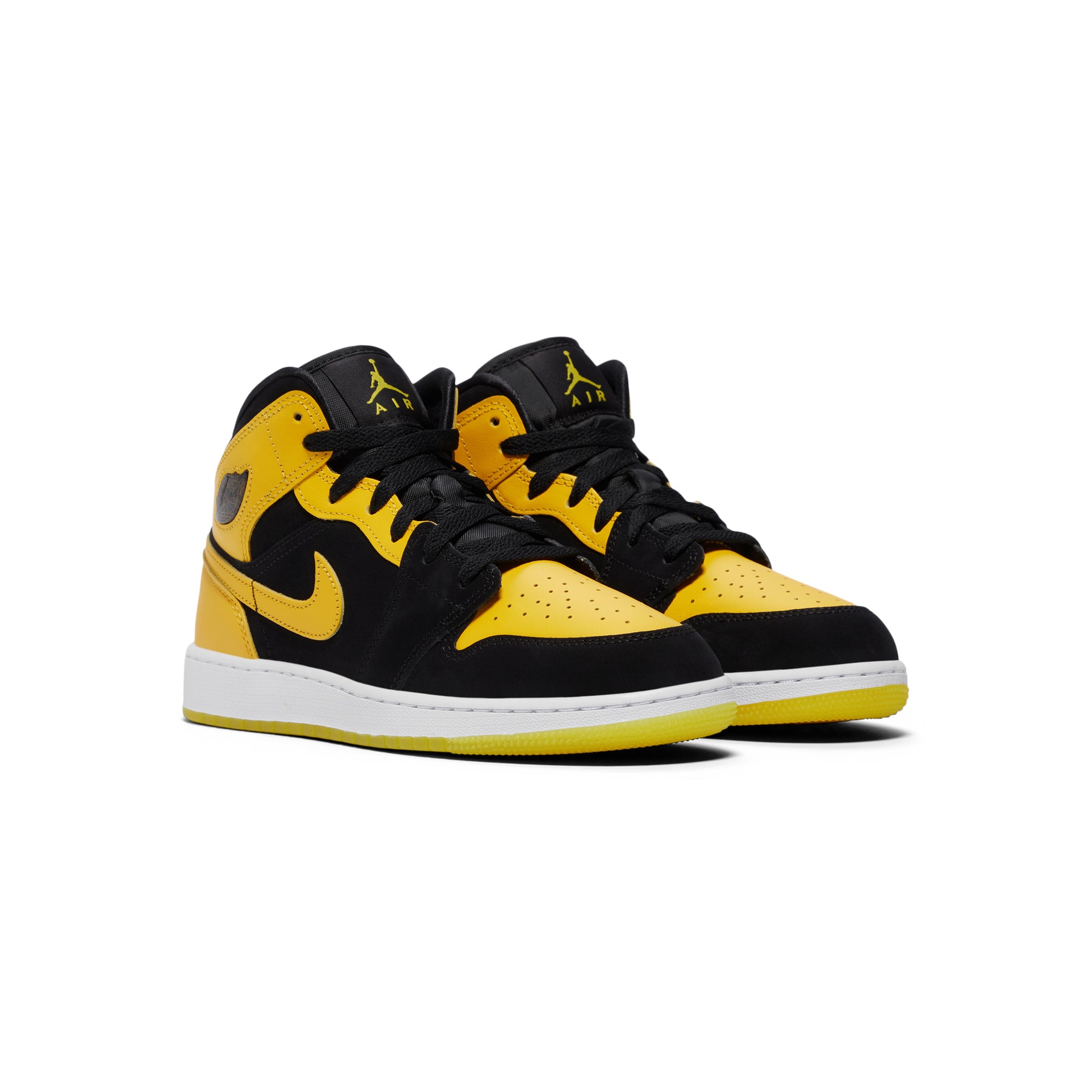 Air Jordan 1 Mid SE Kids (Black/Varsity Maize/White)