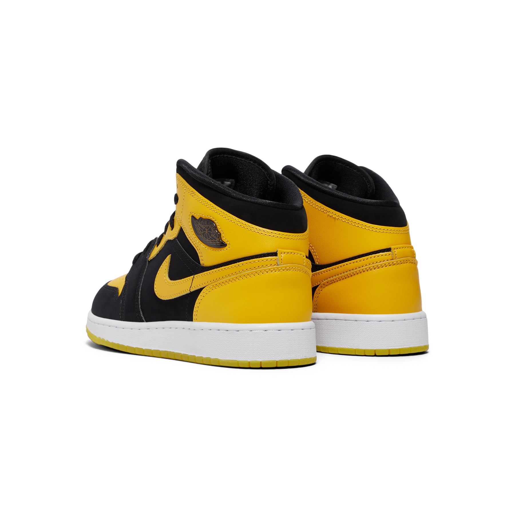Air Jordan 1 Mid SE Kids (Black/Varsity Maize/White)