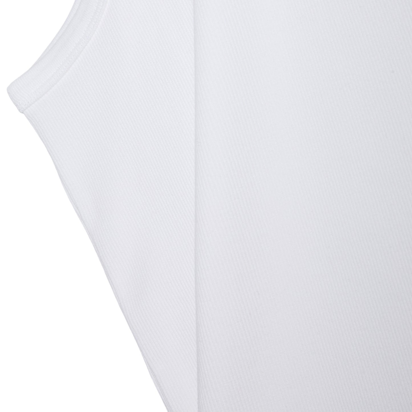3.Paradis Cotton Ribbed Tank Top (White)