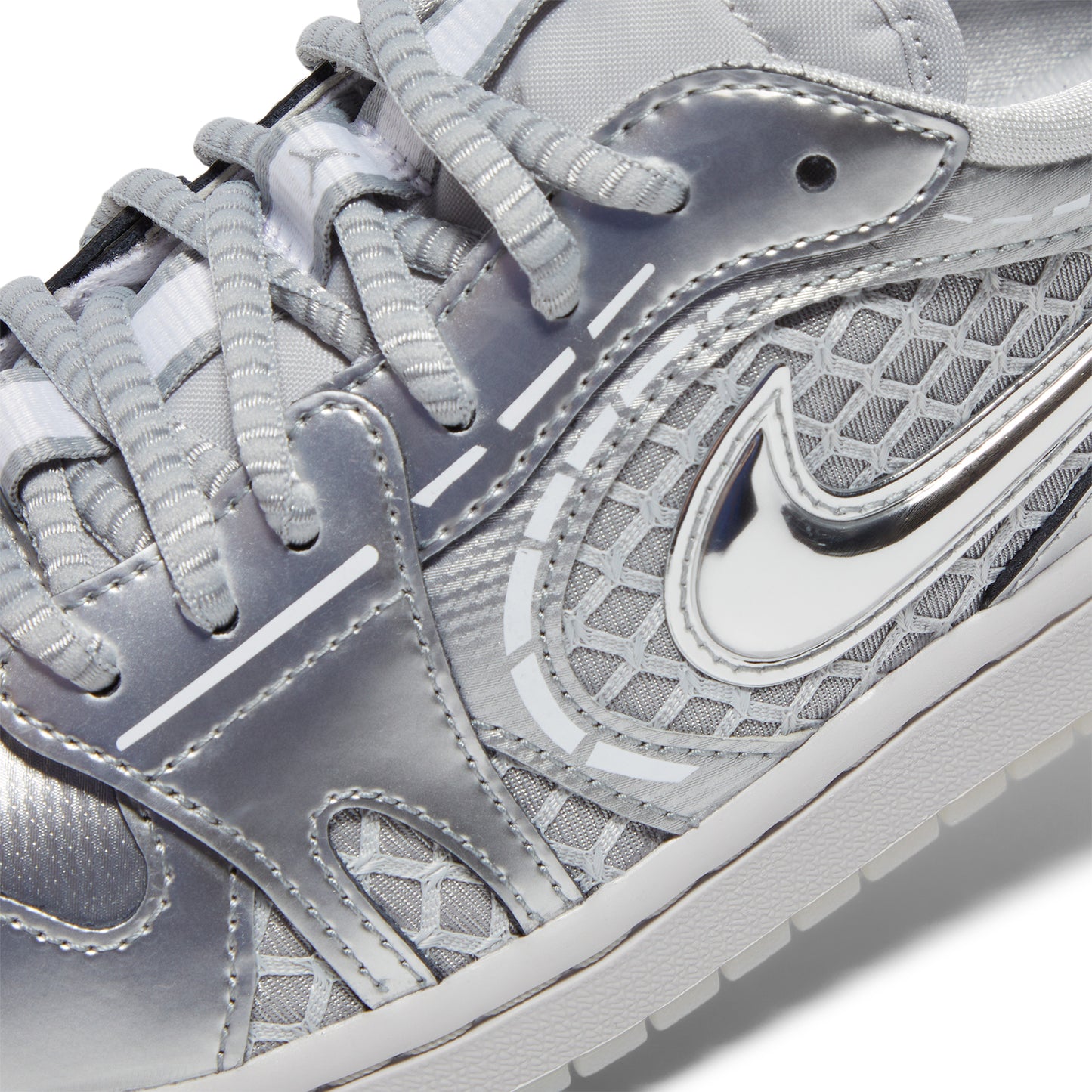 Nike Womens Air Jordan 1 MM Low V3 (Neutral Grey/Metallic Silver/White)