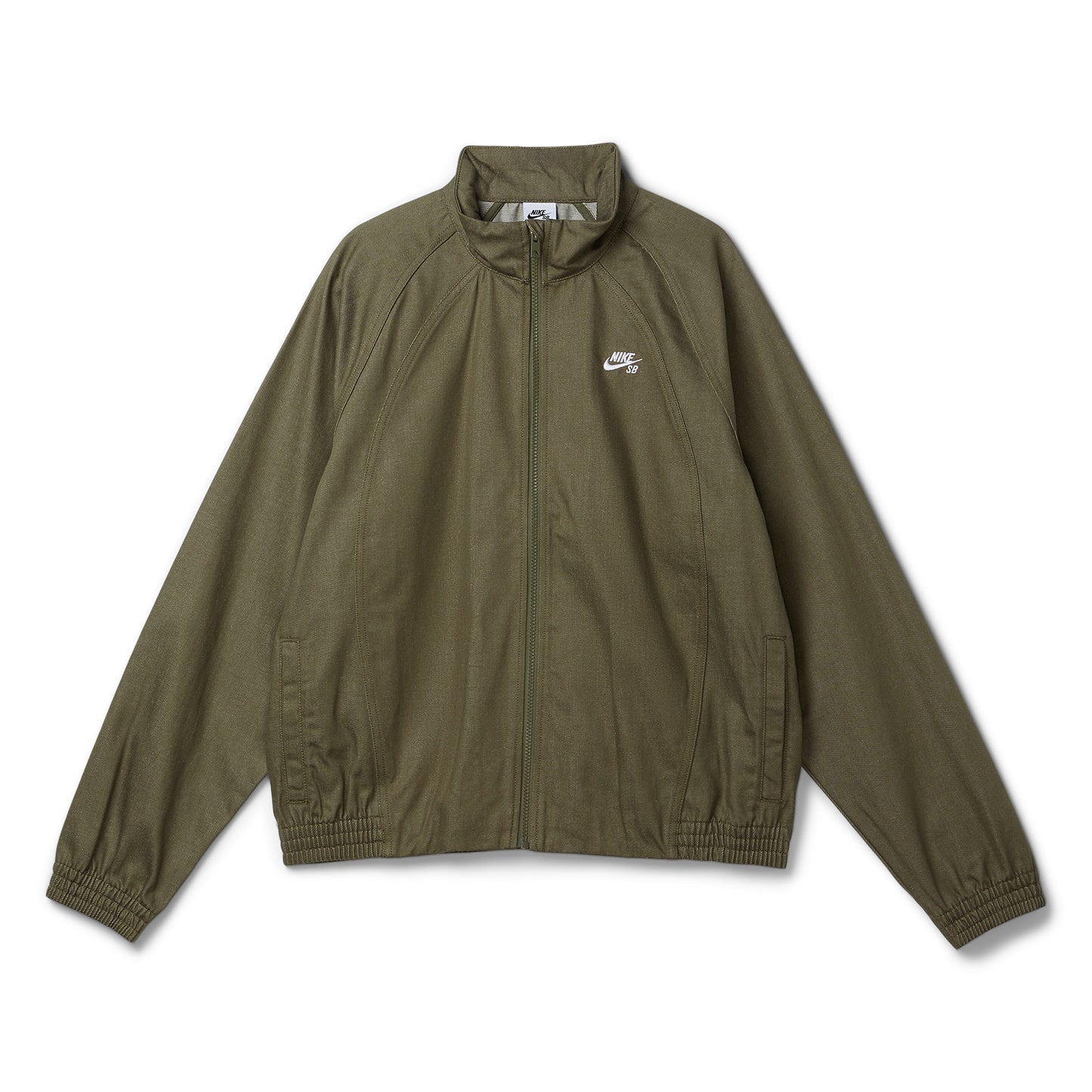 Nike SB Denim Full-Zip Track Jacket (Medium Olive/White