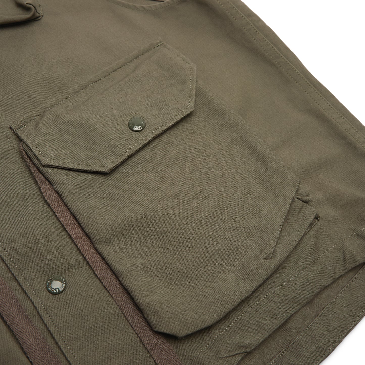 Engineered Garments Field Vest (C - Olive Cotton Double Cloth)