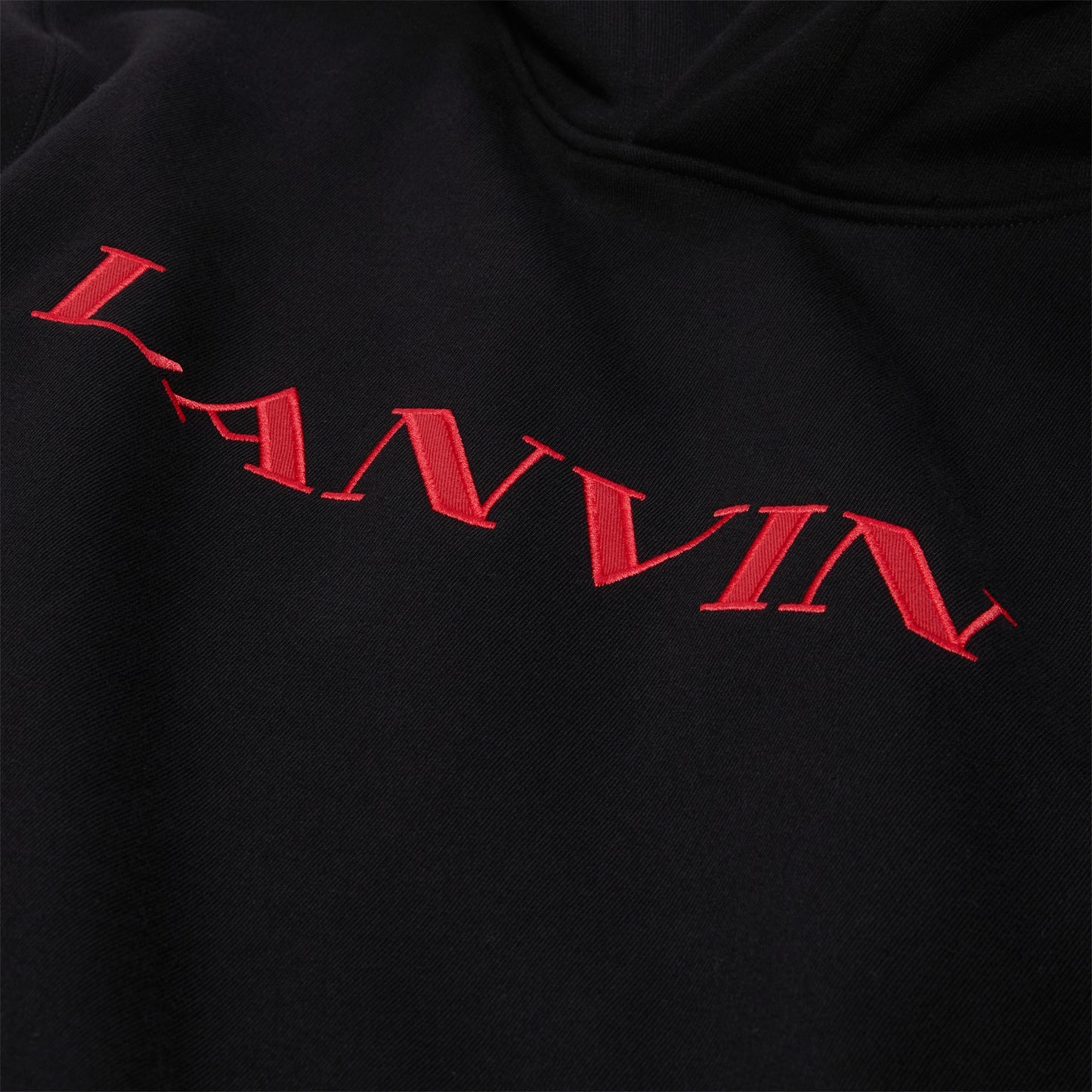 Lanvin Embroidered Logo Hoodie (Black)