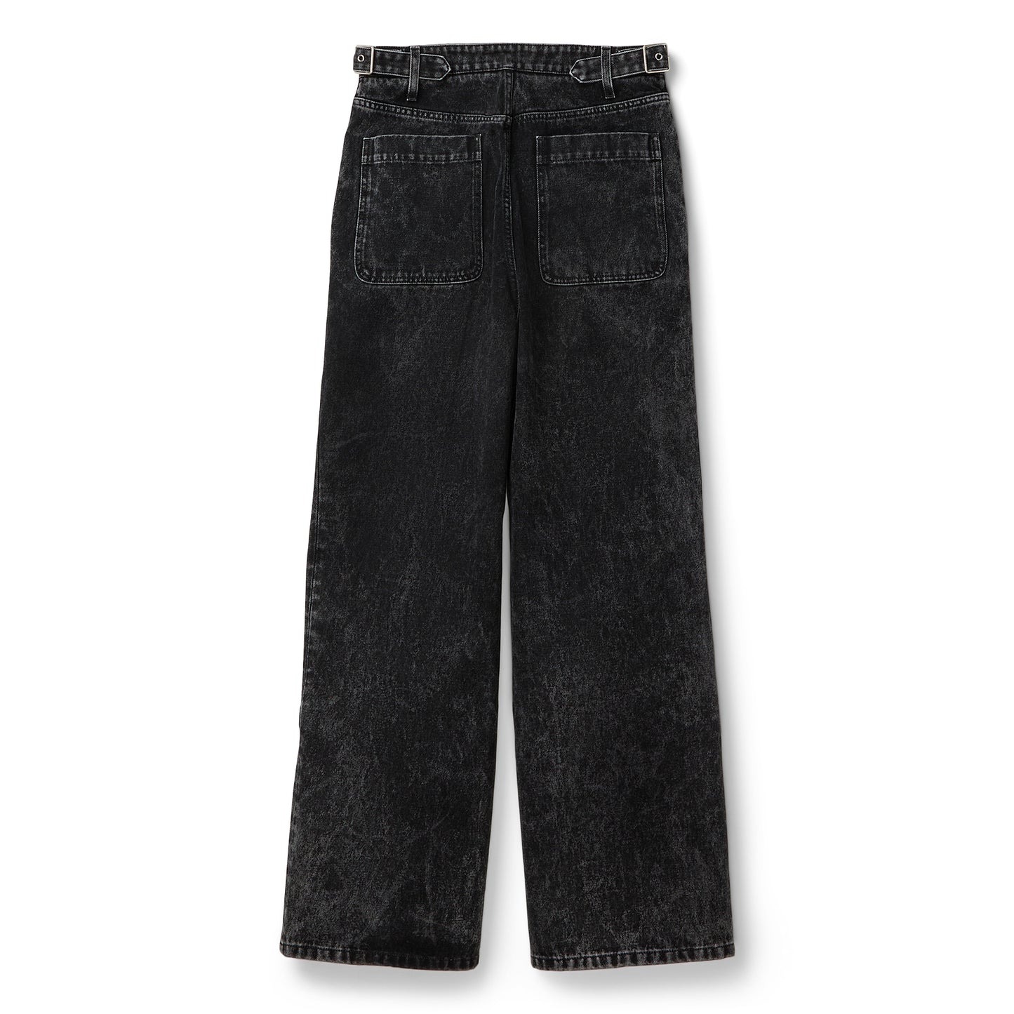 Lanvin Loose Fit Washed Denim Pants (Black)