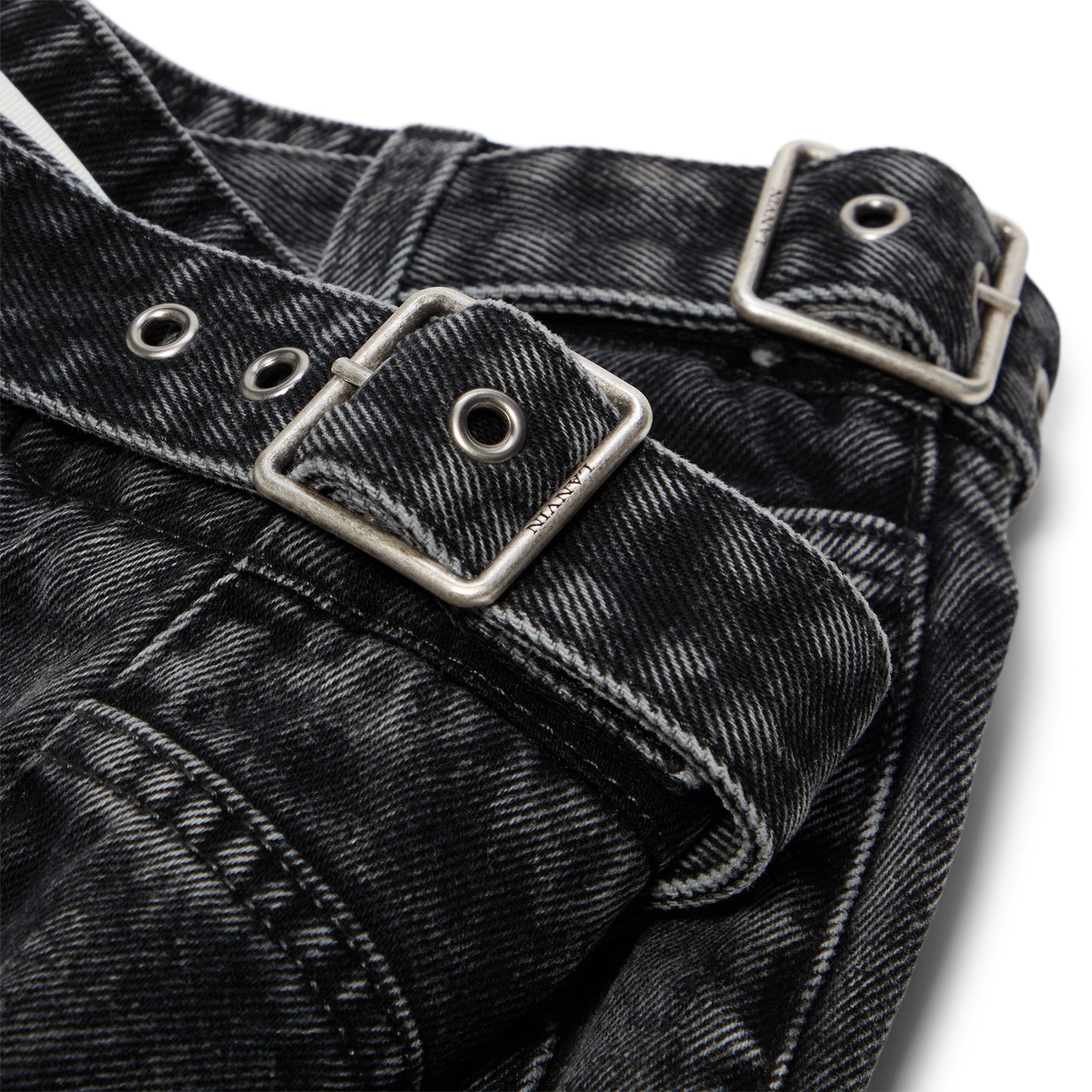 Lanvin Loose Fit Washed Denim Pants (Black)