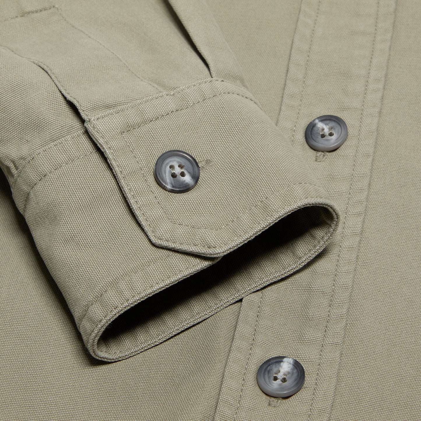 A.P.C. Basile Canvas Overshirt (Gray Green)