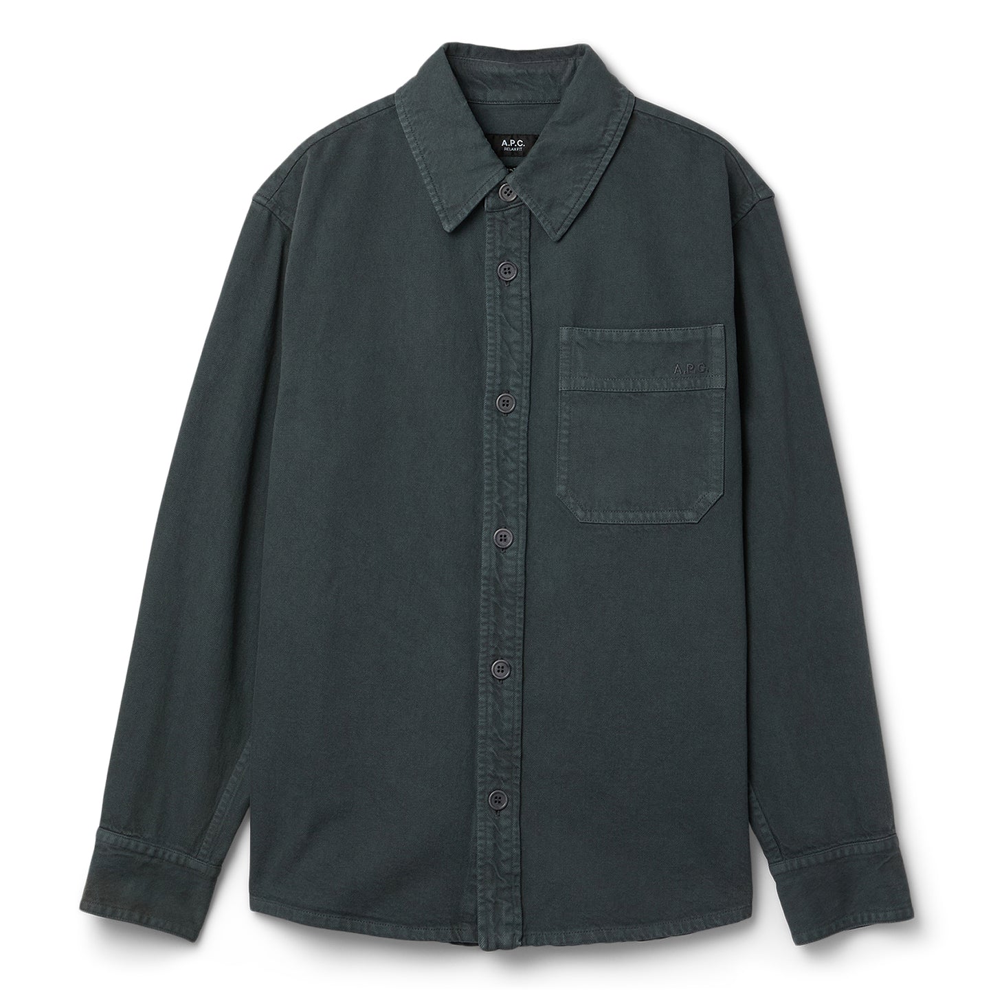 A.P.C. Basile Brodee Poitrine Overshirt (Anthracite)