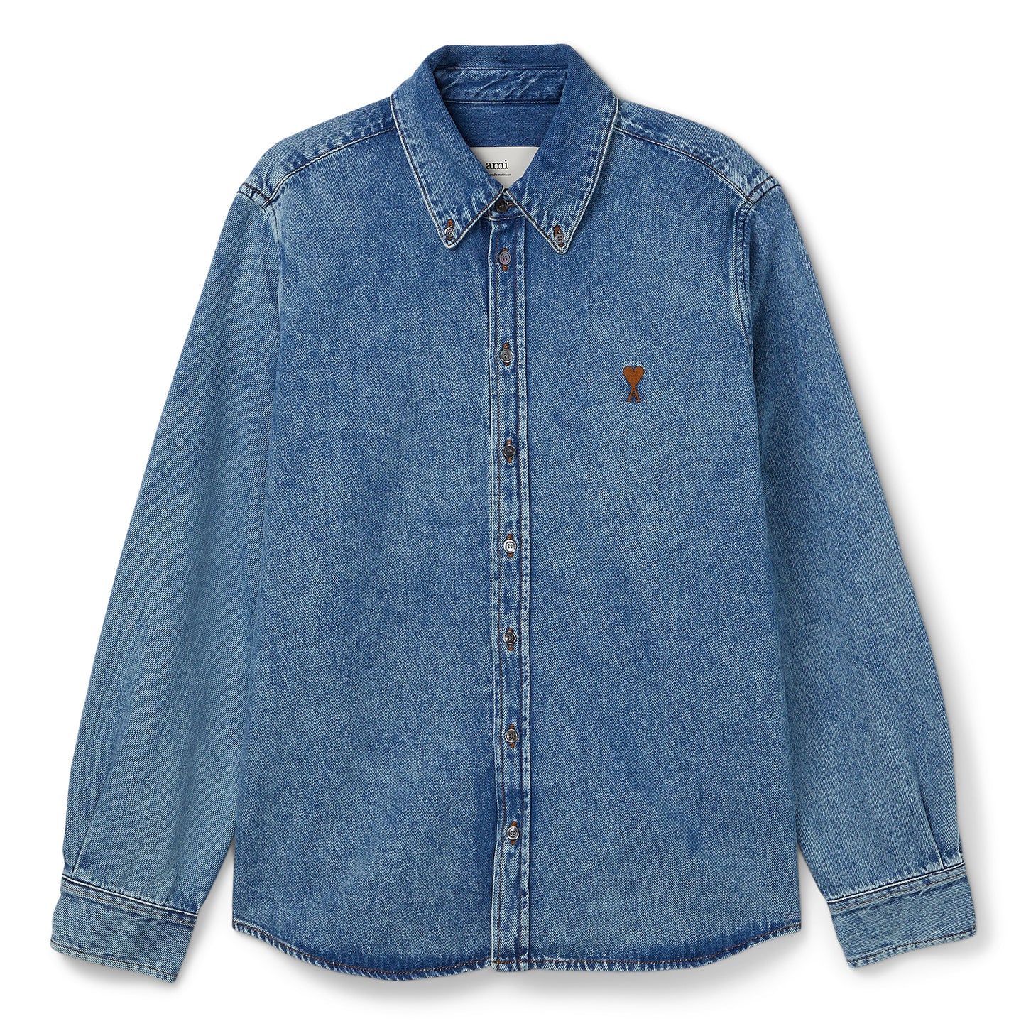 AMI ADC Cotton Button-Down Shirt (Blue)