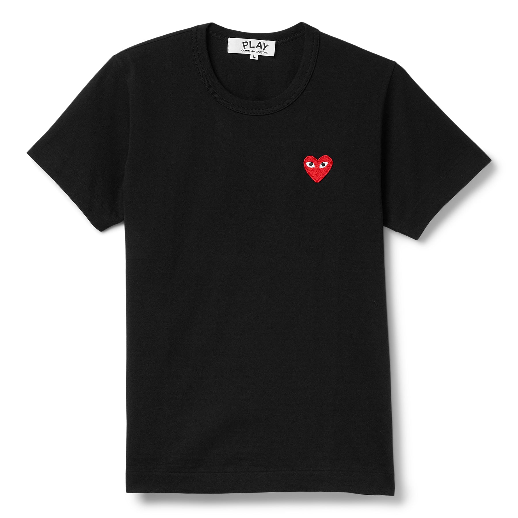 Comme Des Garcons Womens PLAY T-Shirt (Black/Red Heart) – CNCPTS
