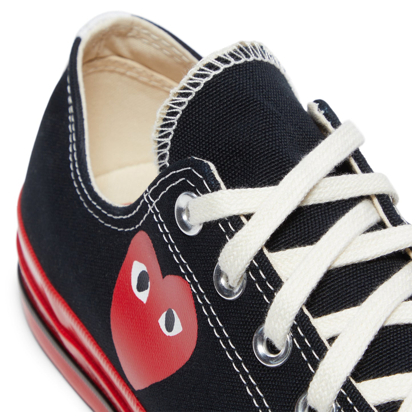 Comme Des Garcons x Converse PLAY Red Sole Low Top (Black)