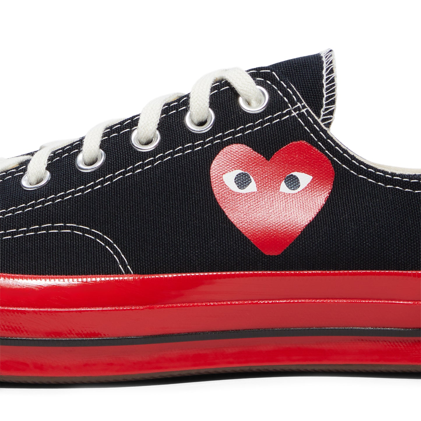 Comme Des Garcons x Converse PLAY Red Sole Low Top (Black)