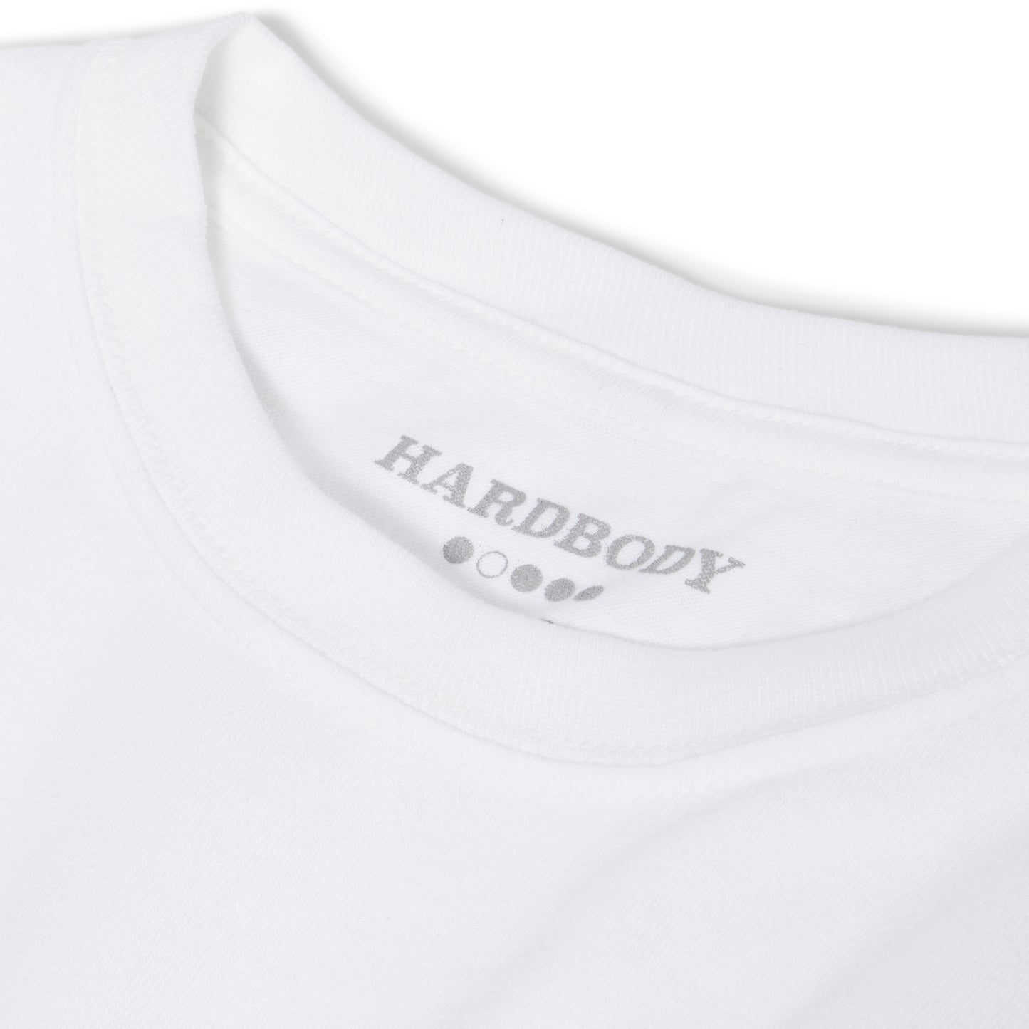 Hardbody Stacked Logo Long Sleeve T-Shirt (White)