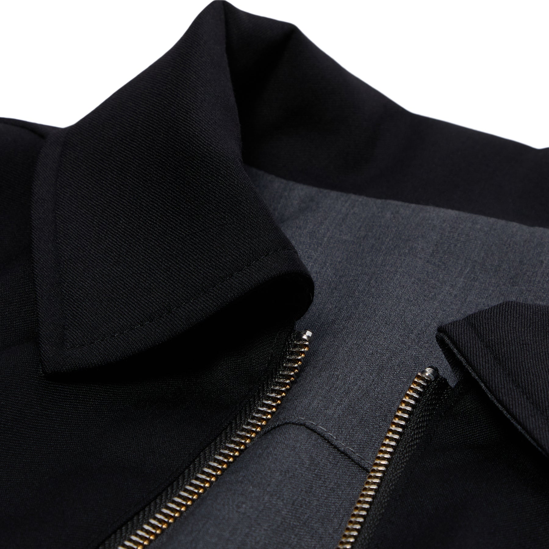 Grand Collection Reversible Wool Overshirt (Charcoal/Black)