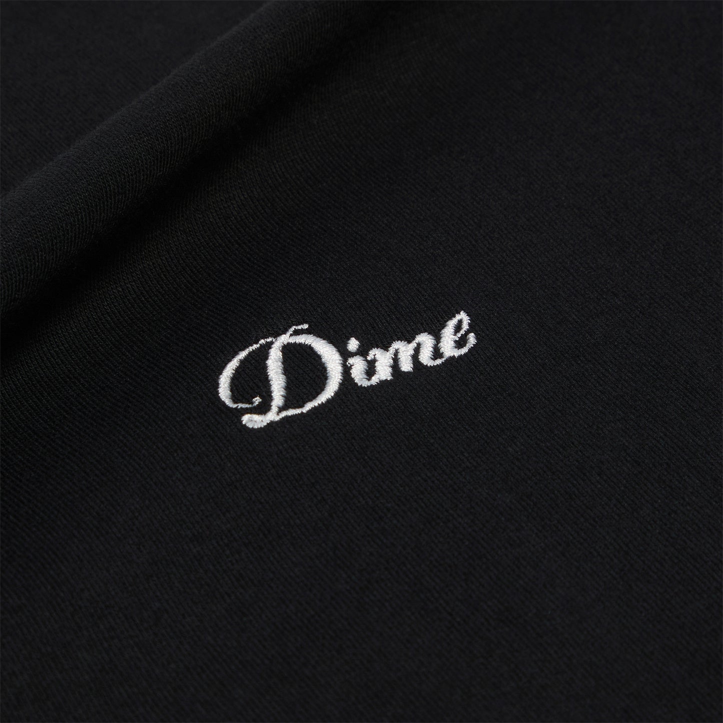 Dime Cursive Small Logo T-Shirt (Black)